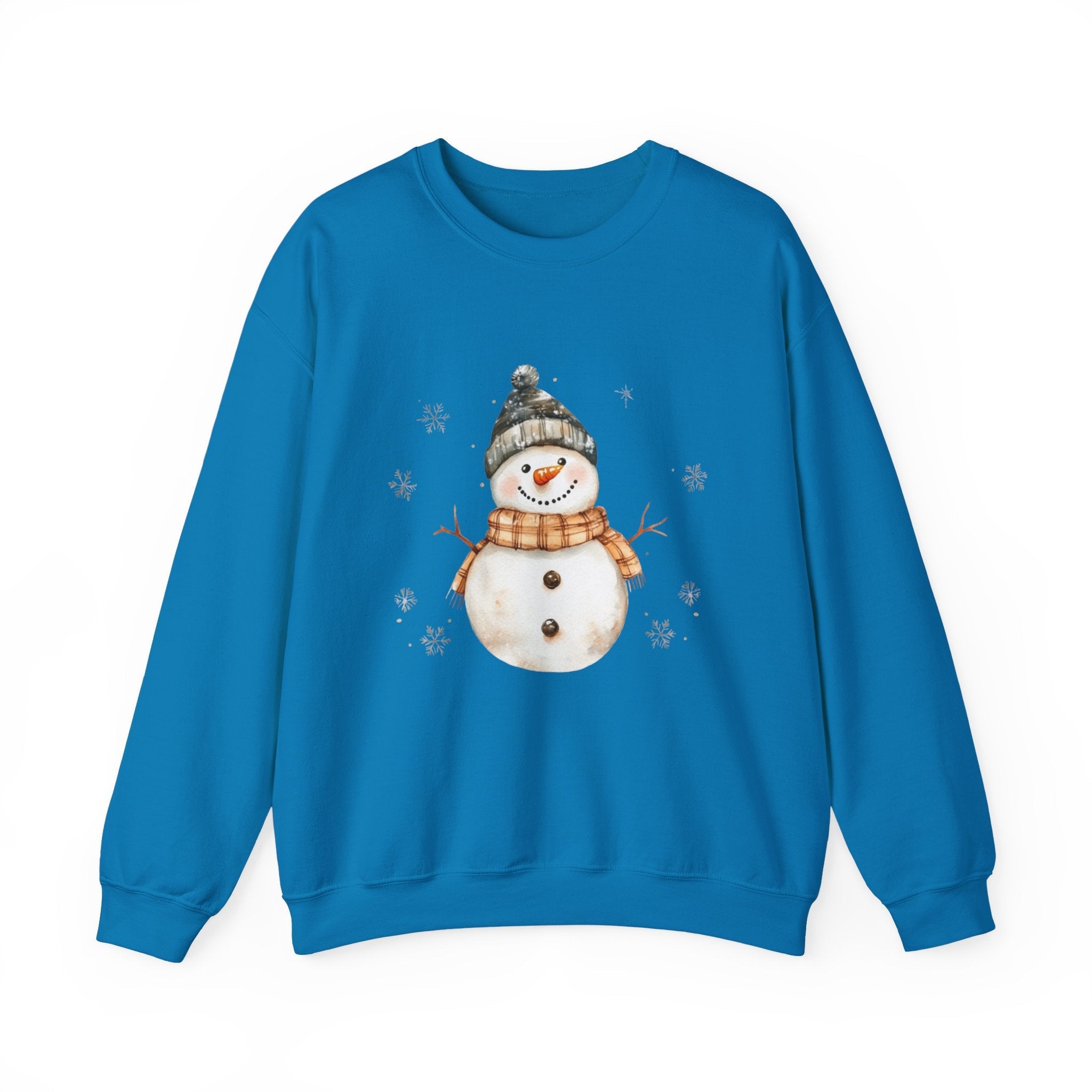 Festive Snowman Crewneck Sweatshirt for Winter Holiday Cheer by PopCultureByDesign36
