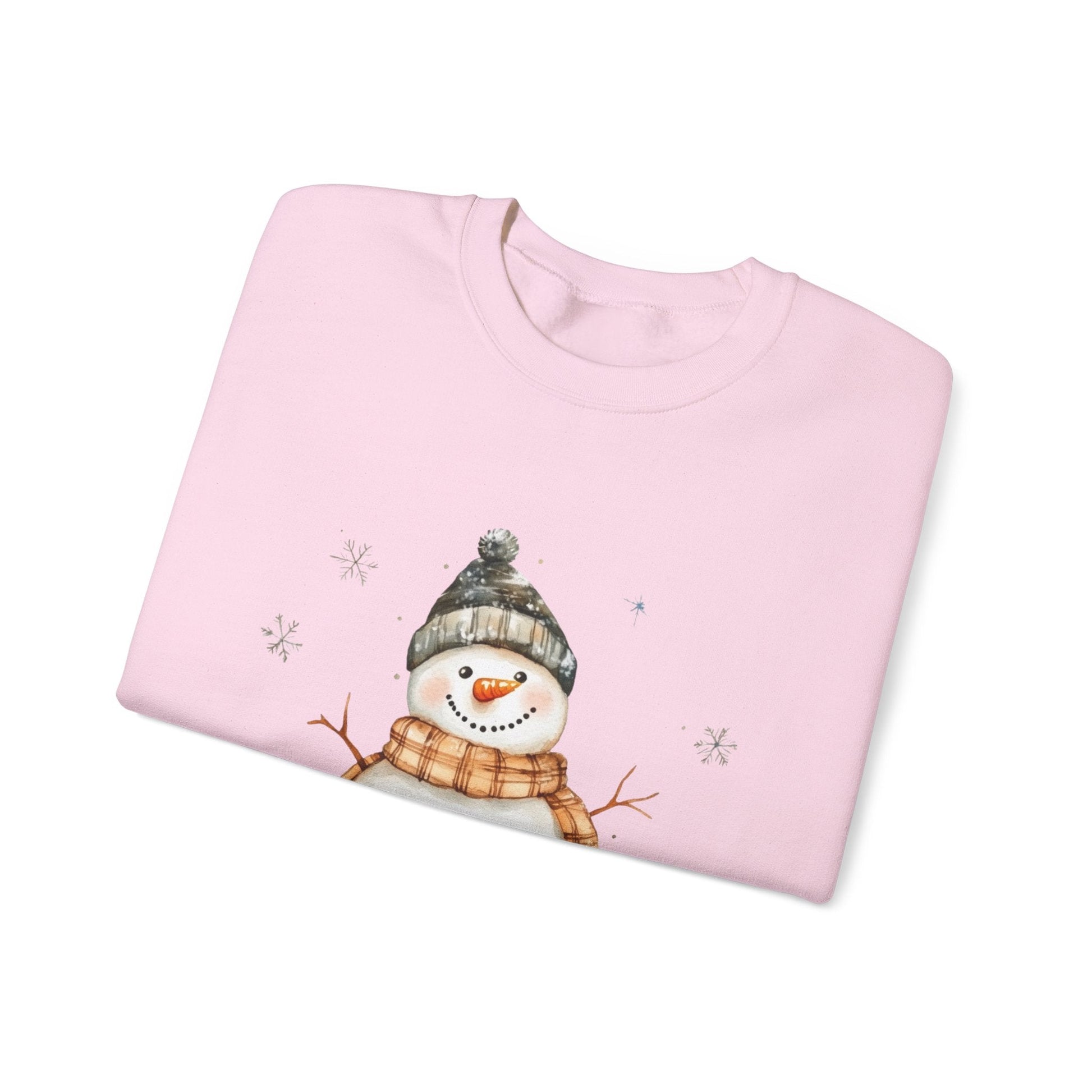 Snowman Crewneck Sweatshirt, Winter Holiday Jumper, Christmas Snowman Sweater, Festive Winter Apparel, Cute Winter Pullover - Popbydesign