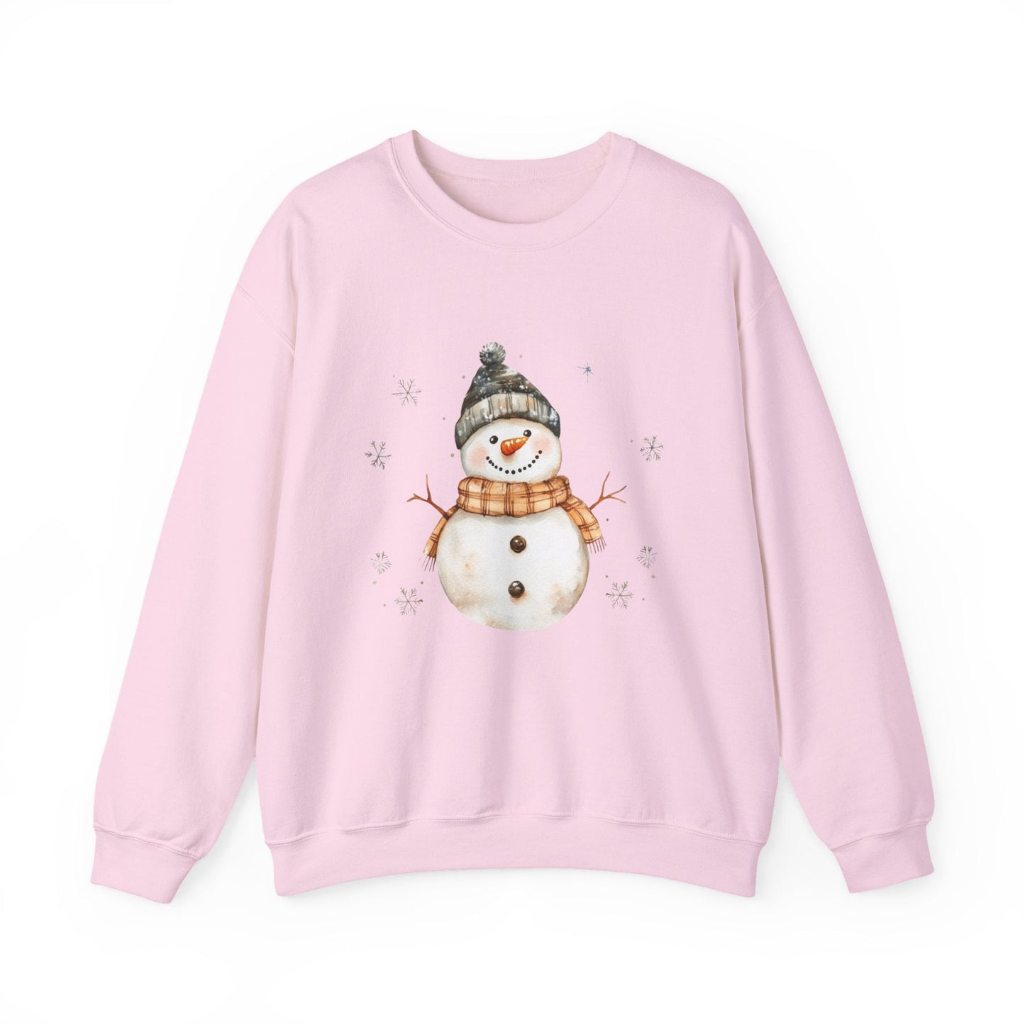 Snowman Crewneck Sweatshirt, Winter Holiday Jumper, Christmas Snowman Sweater, Festive Winter Apparel, Cute Winter Pullover - Popbydesign