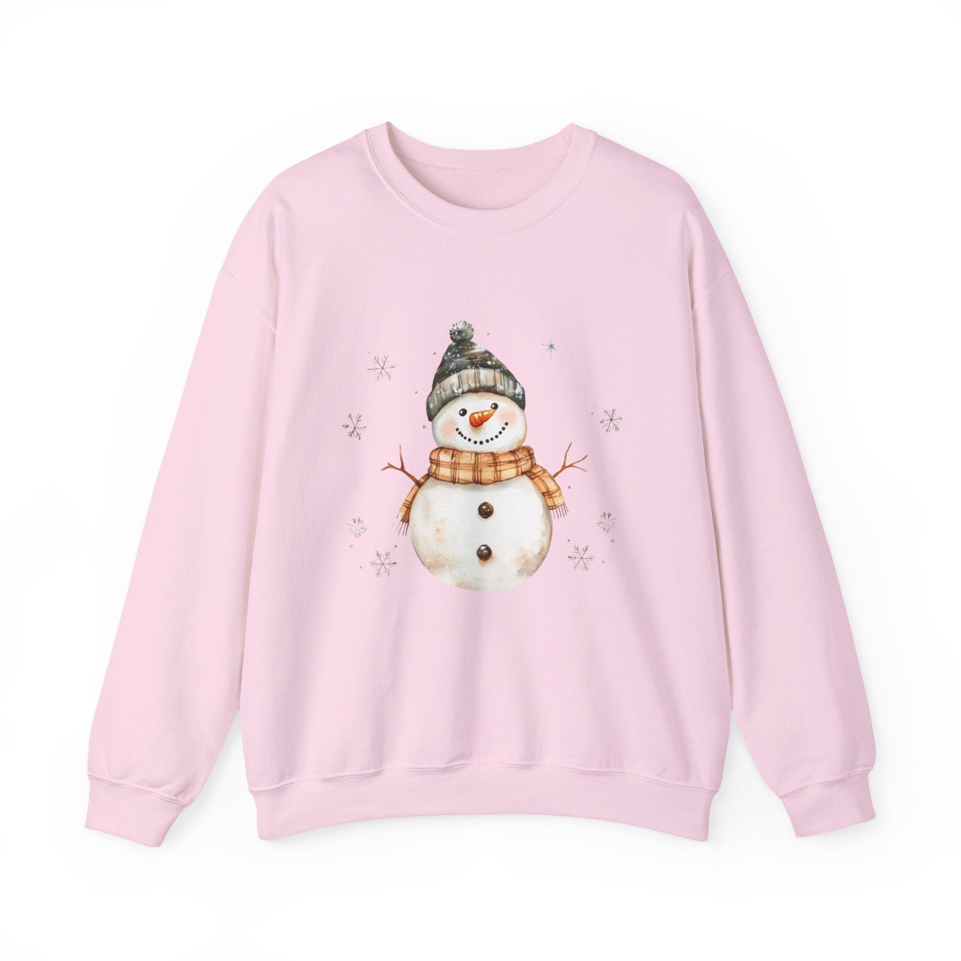 Snowman Crewneck Sweatshirt, Winter Holiday Jumper, Christmas Snowman Sweater, Festive Winter Apparel, Cute Winter Pullover - Popbydesign