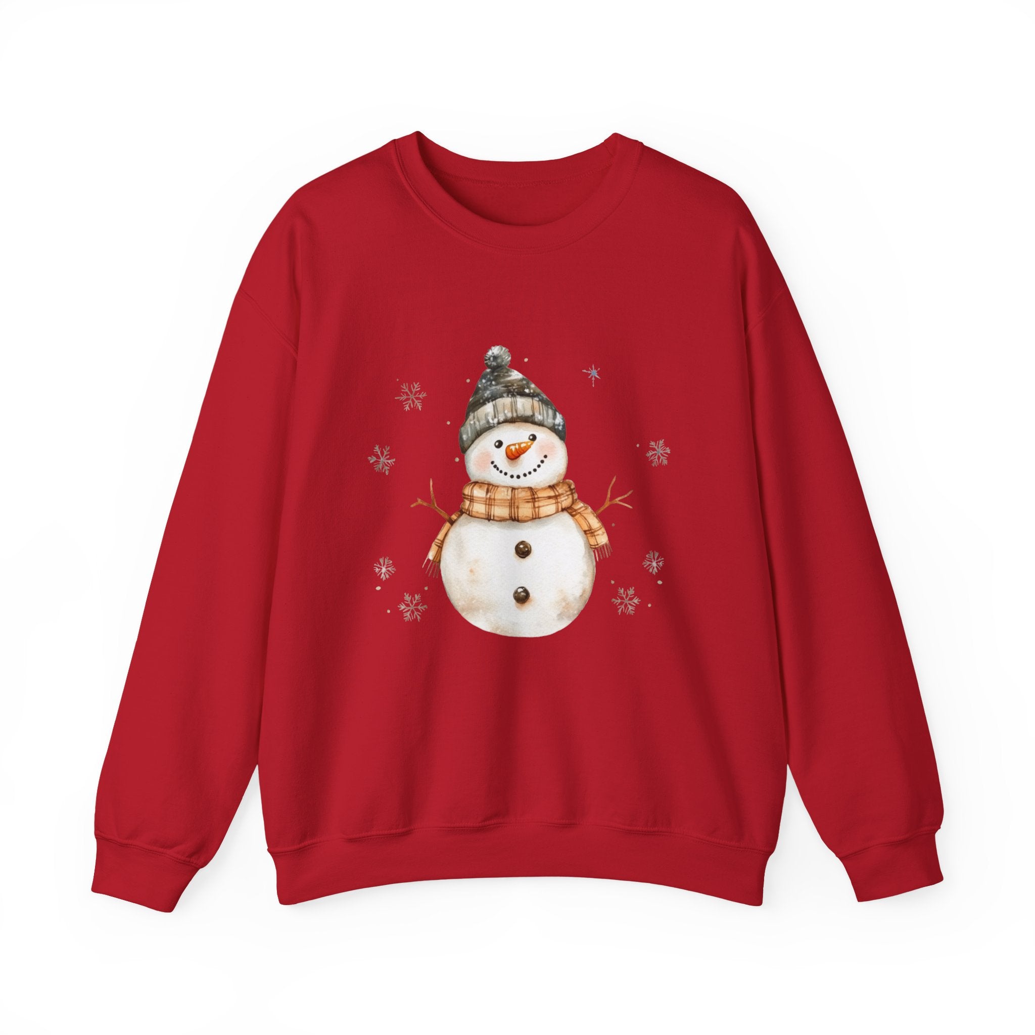 Festive Snowman Crewneck Sweatshirt for Winter Holiday Cheer by PopCultureByDesign36