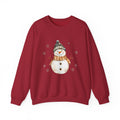 Festive Snowman Crewneck Sweatshirt for Winter Holiday Cheer by PopCultureByDesign36