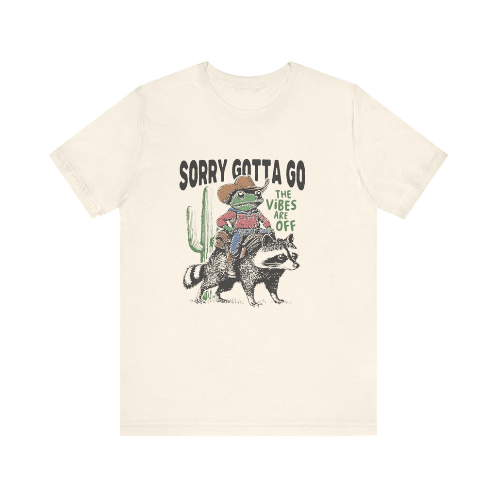 Sorry Gotta Go The Vibes Are Off Shirt, Cowboy Frog t-shirt by PopCultureByDesign36