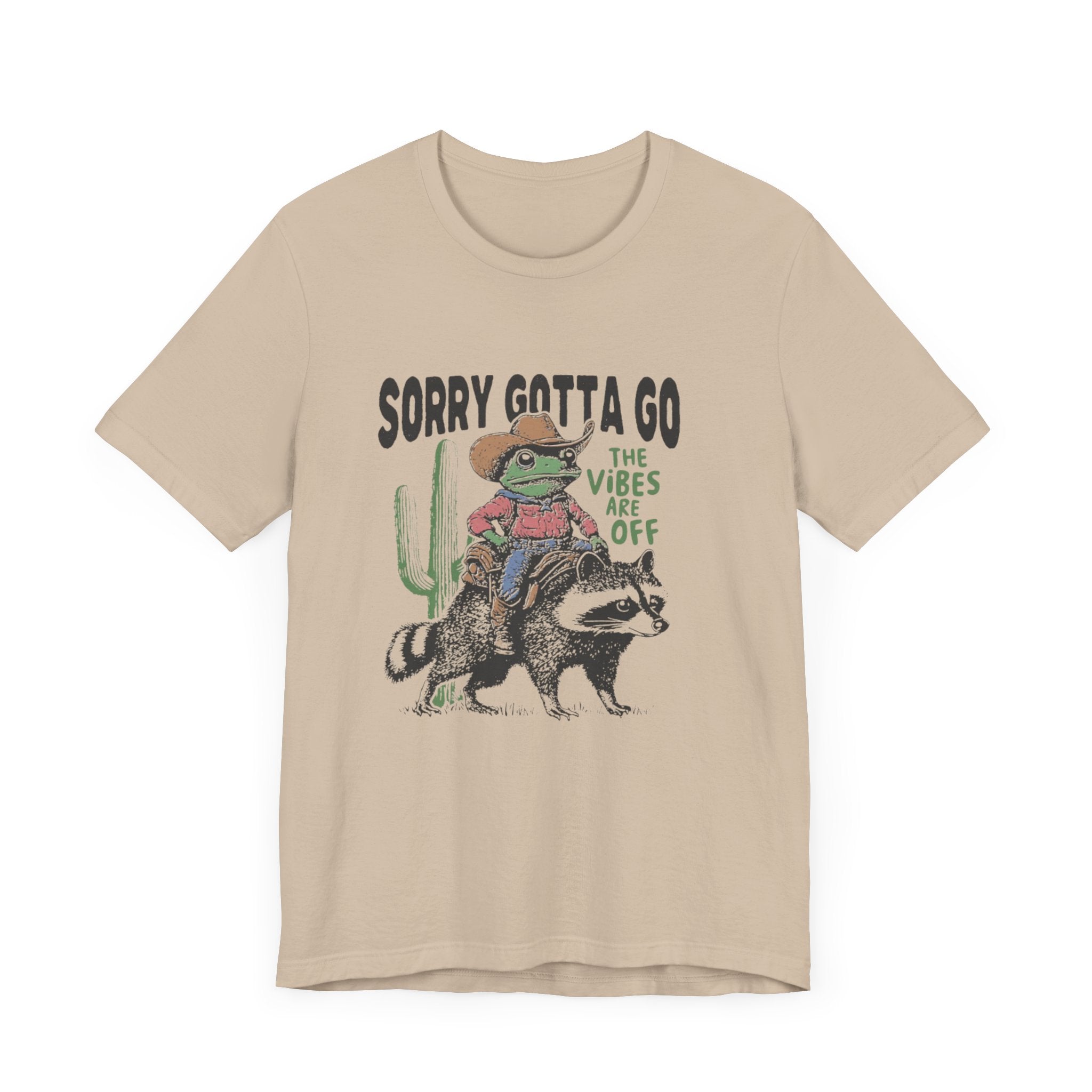 Sorry Gotta Go The Vibes Are Off Shirt, Cowboy Frog t-shirt by PopCultureByDesign36