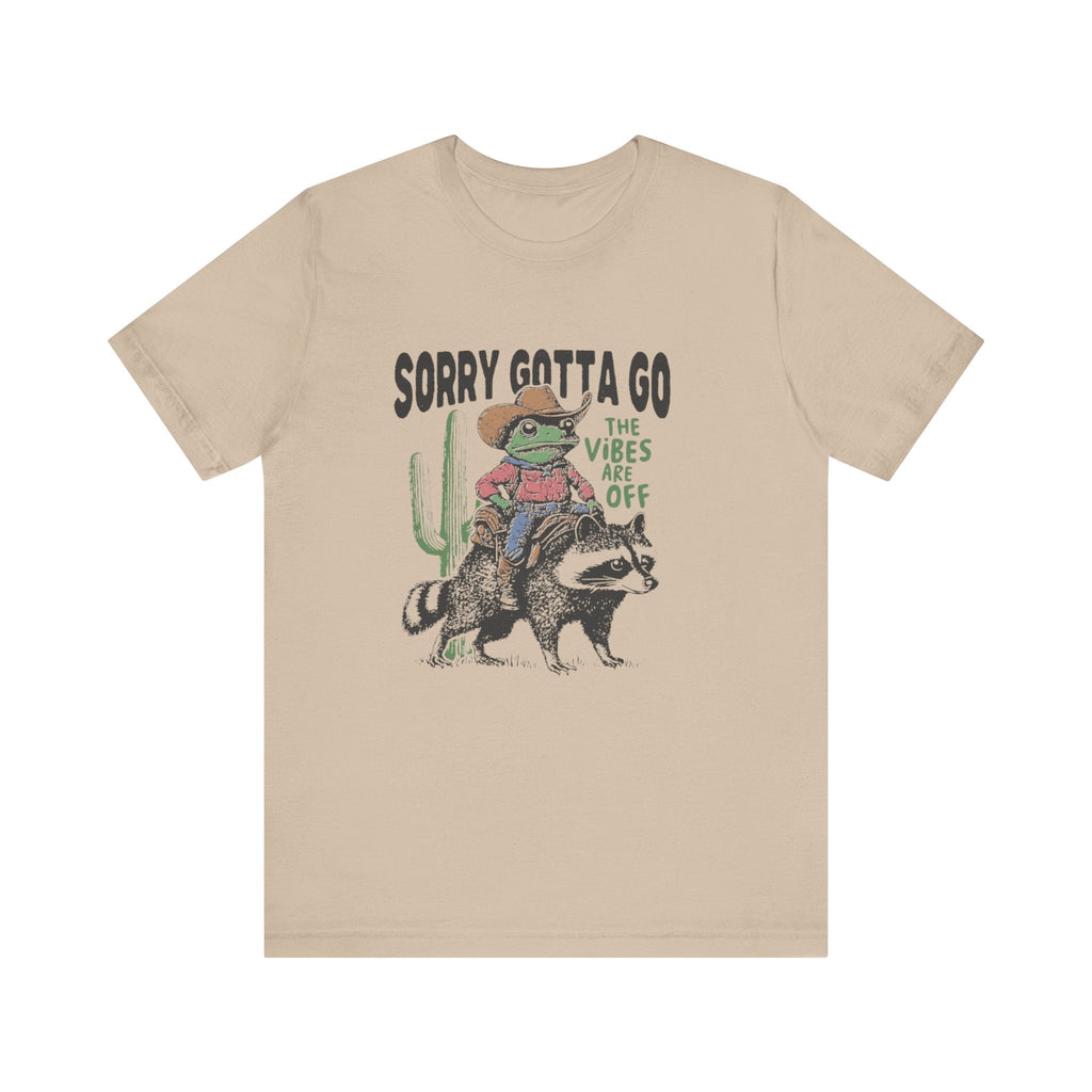 Sorry Gotta Go The Vibes Are Off Shirt, Cowboy Frog t-shirt by PopCultureByDesign36