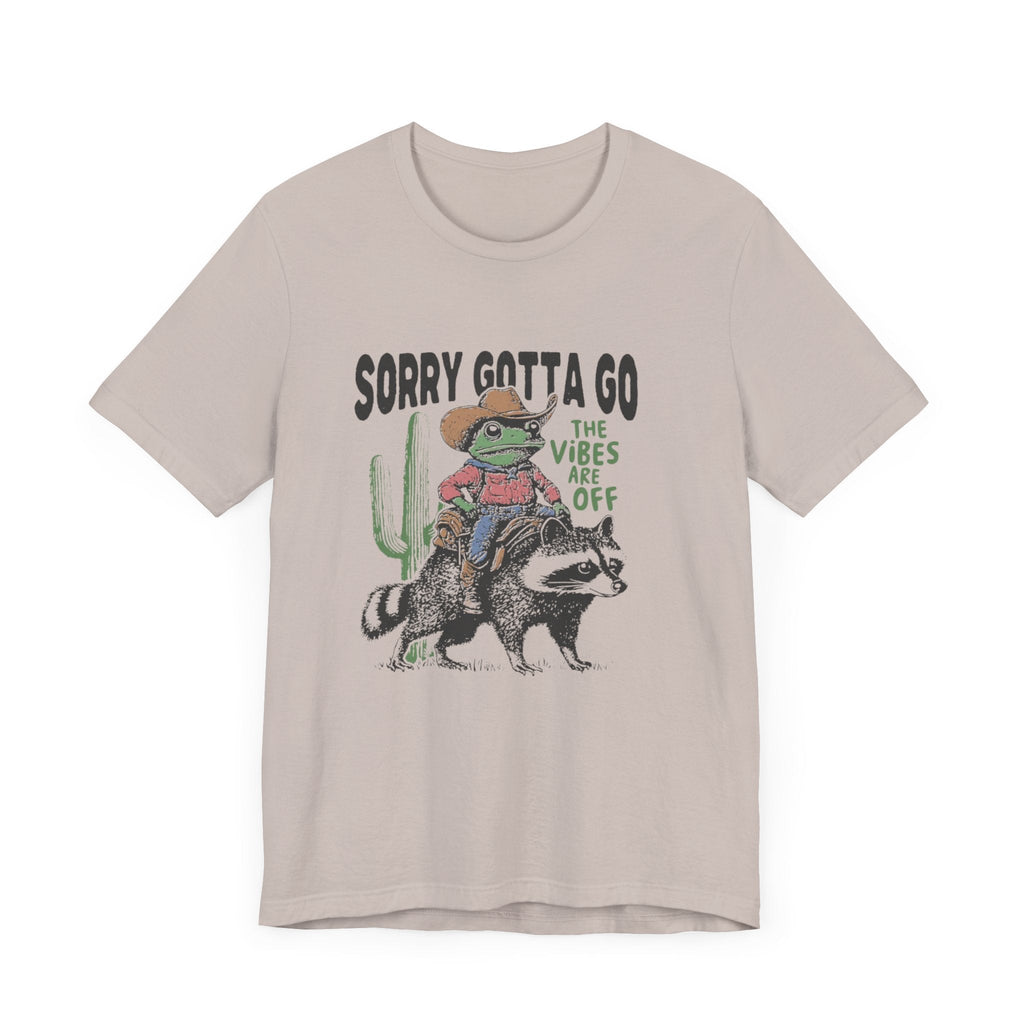 Sorry Gotta Go The Vibes Are Off Shirt, Cowboy Frog t-shirt by PopCultureByDesign36