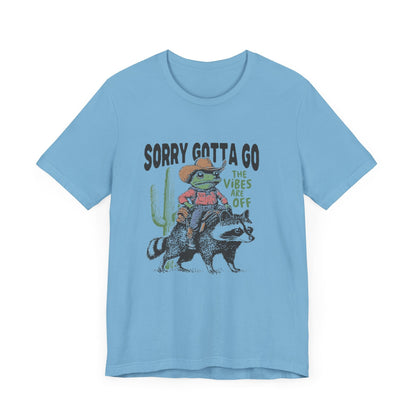Sorry Gotta Go The Vibes Are Off Shirt, Cowboy Frog t-shirt - Popbydesign