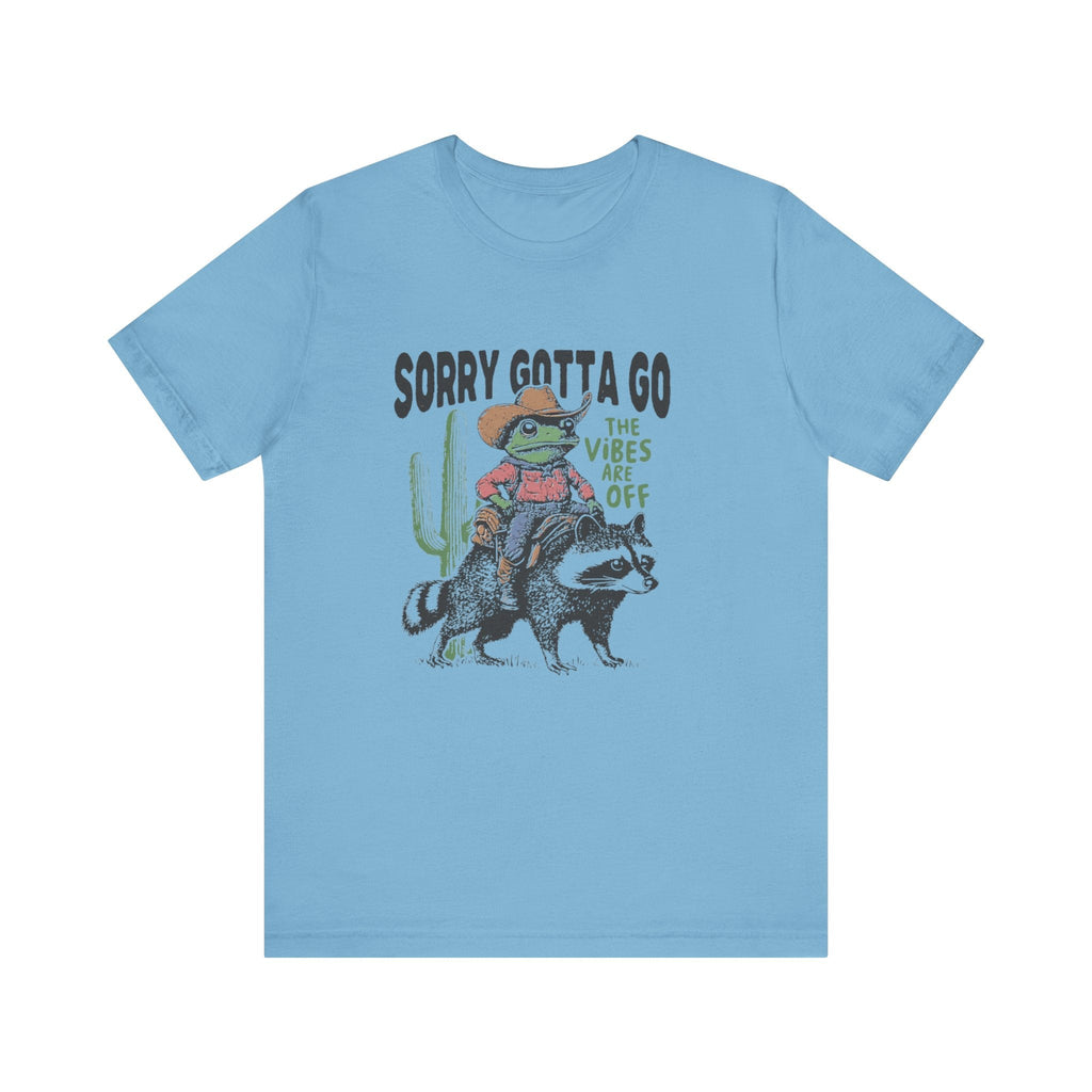 Sorry Gotta Go The Vibes Are Off Shirt, Cowboy Frog t-shirt by PopCultureByDesign36