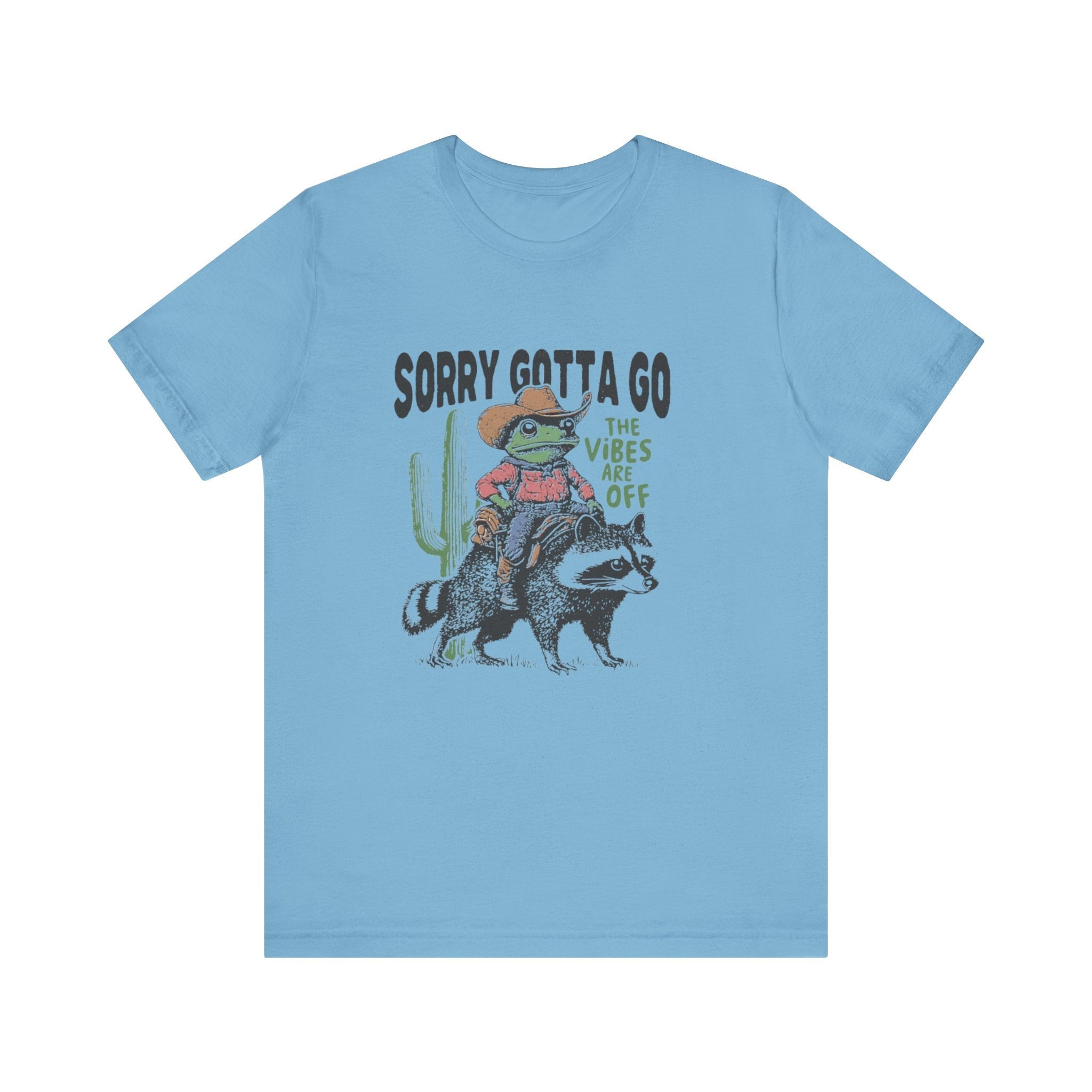 Sorry Gotta Go The Vibes Are Off Shirt, Cowboy Frog t-shirt by PopCultureByDesign36