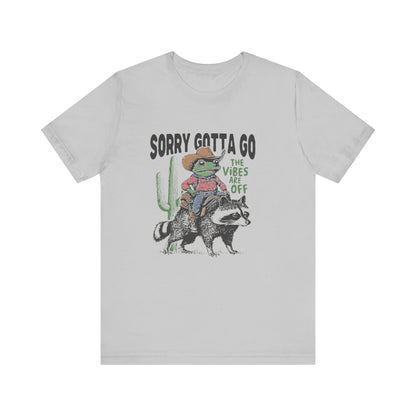 Sorry Gotta Go The Vibes Are Off Shirt, Cowboy Frog t-shirt - Popbydesign