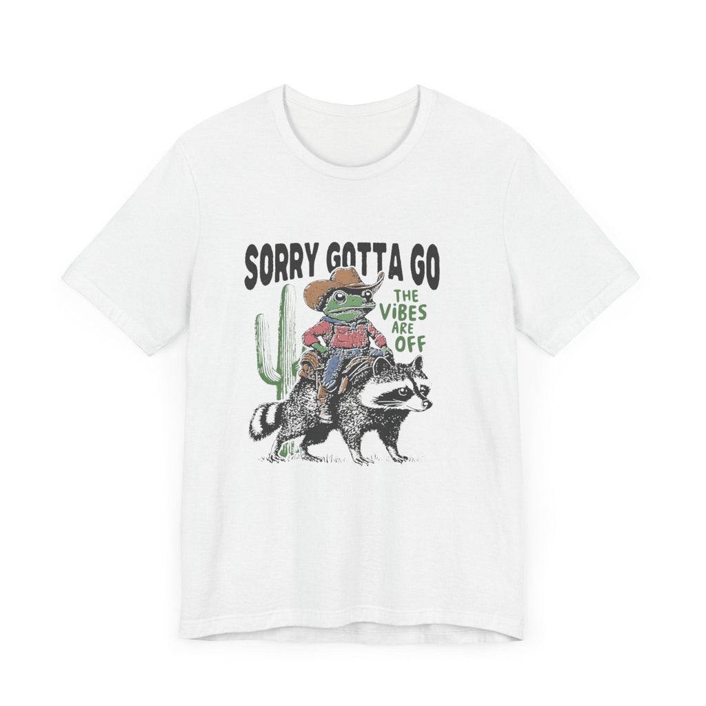 Sorry Gotta Go The Vibes Are Off Shirt, Cowboy Frog t-shirt by PopCultureByDesign36