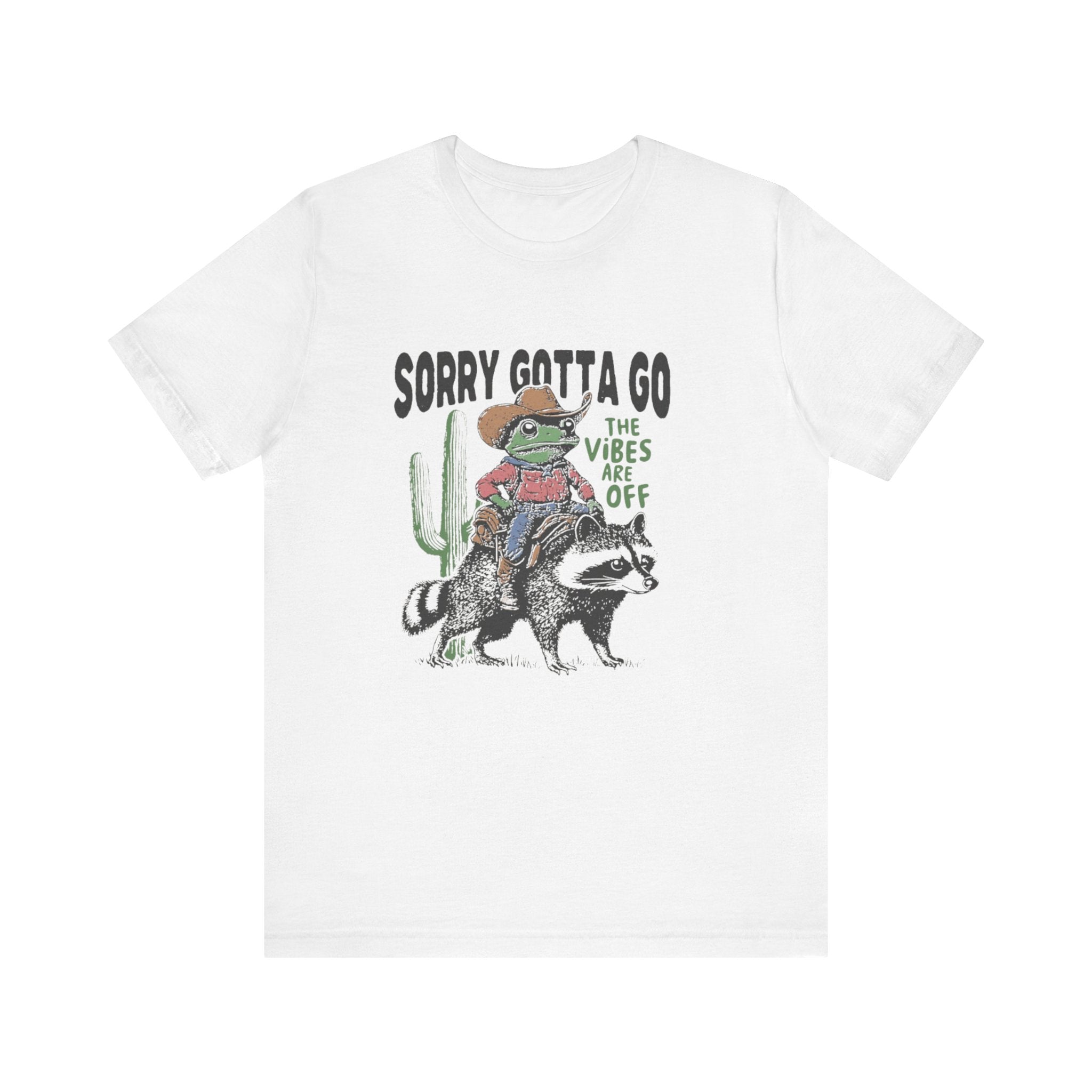 Sorry Gotta Go The Vibes Are Off Shirt, Cowboy Frog t-shirt by PopCultureByDesign36