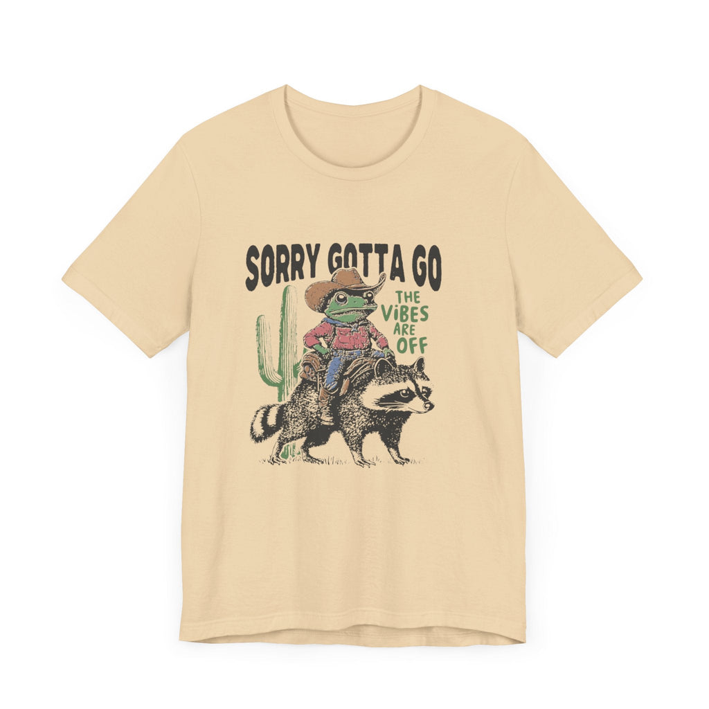Sorry Gotta Go The Vibes Are Off Shirt, Cowboy Frog t-shirt by PopCultureByDesign36