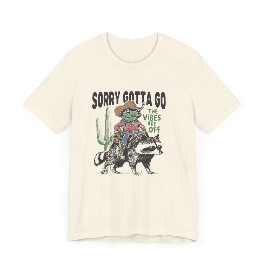 Sorry Gotta Go The Vibes Are Off Shirt, Cowboy Frog t-shirt by PopCultureByDesign36