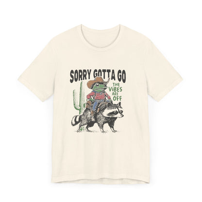 Sorry Gotta Go The Vibes Are Off Shirt, Cowboy Frog t-shirt - Popbydesign