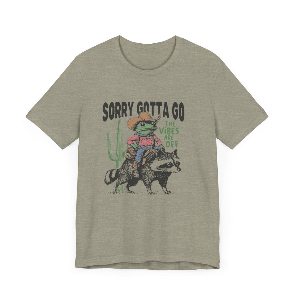 Sorry Gotta Go The Vibes Are Off Shirt, Cowboy Frog t-shirt by PopCultureByDesign36