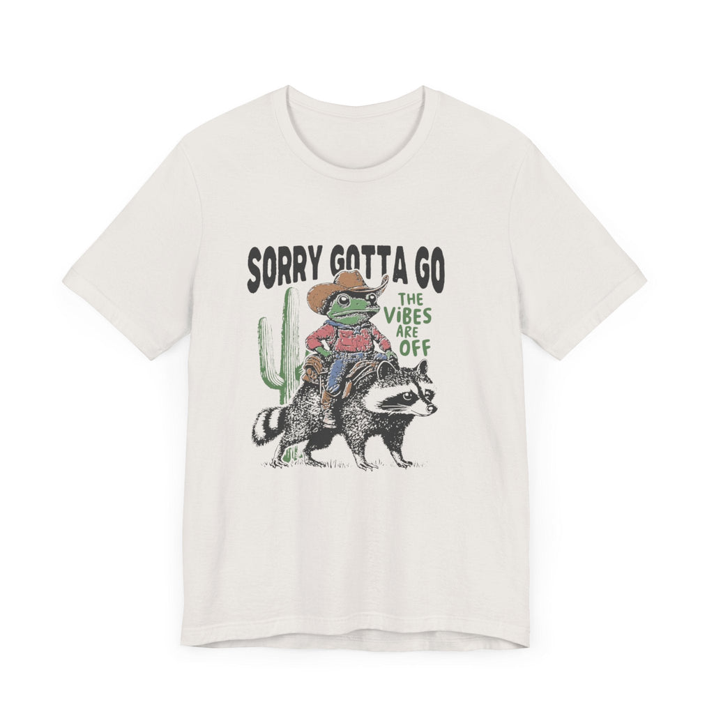 Sorry Gotta Go The Vibes Are Off Shirt, Cowboy Frog t-shirt by PopCultureByDesign36