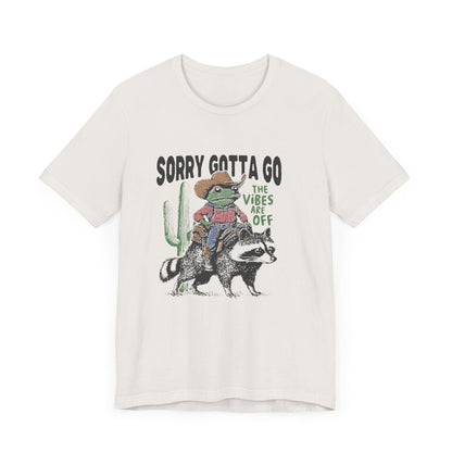 Sorry Gotta Go The Vibes Are Off Shirt, Cowboy Frog t-shirt - Popbydesign