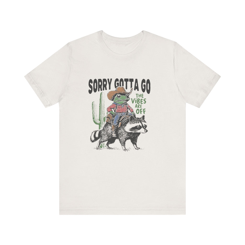 Sorry Gotta Go The Vibes Are Off Shirt, Cowboy Frog t-shirt by PopCultureByDesign36