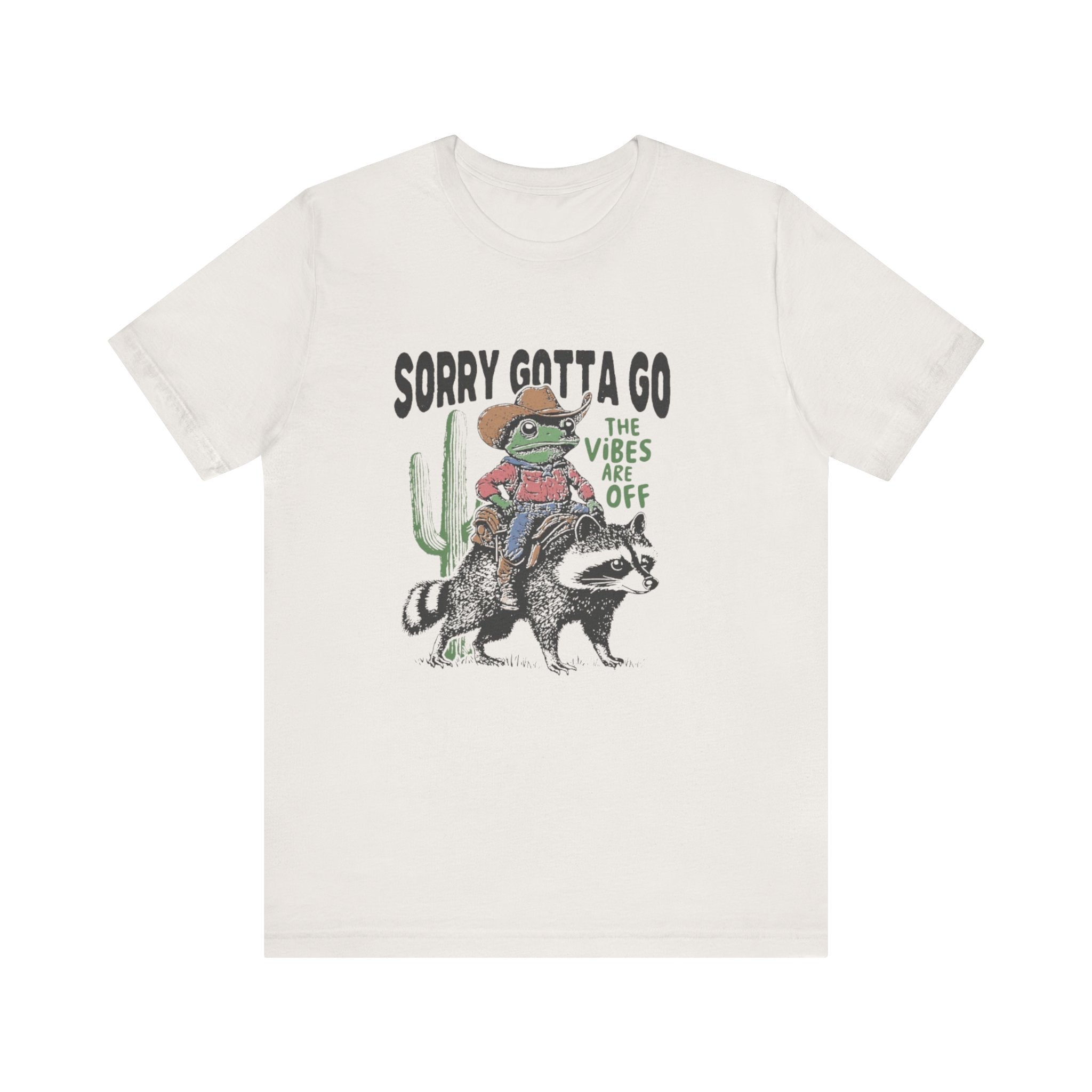 Sorry Gotta Go The Vibes Are Off Shirt, Cowboy Frog t-shirt by PopCultureByDesign36