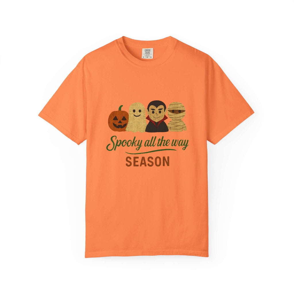 Spooky All The Way Halloween T-shirt, Pumpkin Ghost Shirt by PopCultureByDesign36