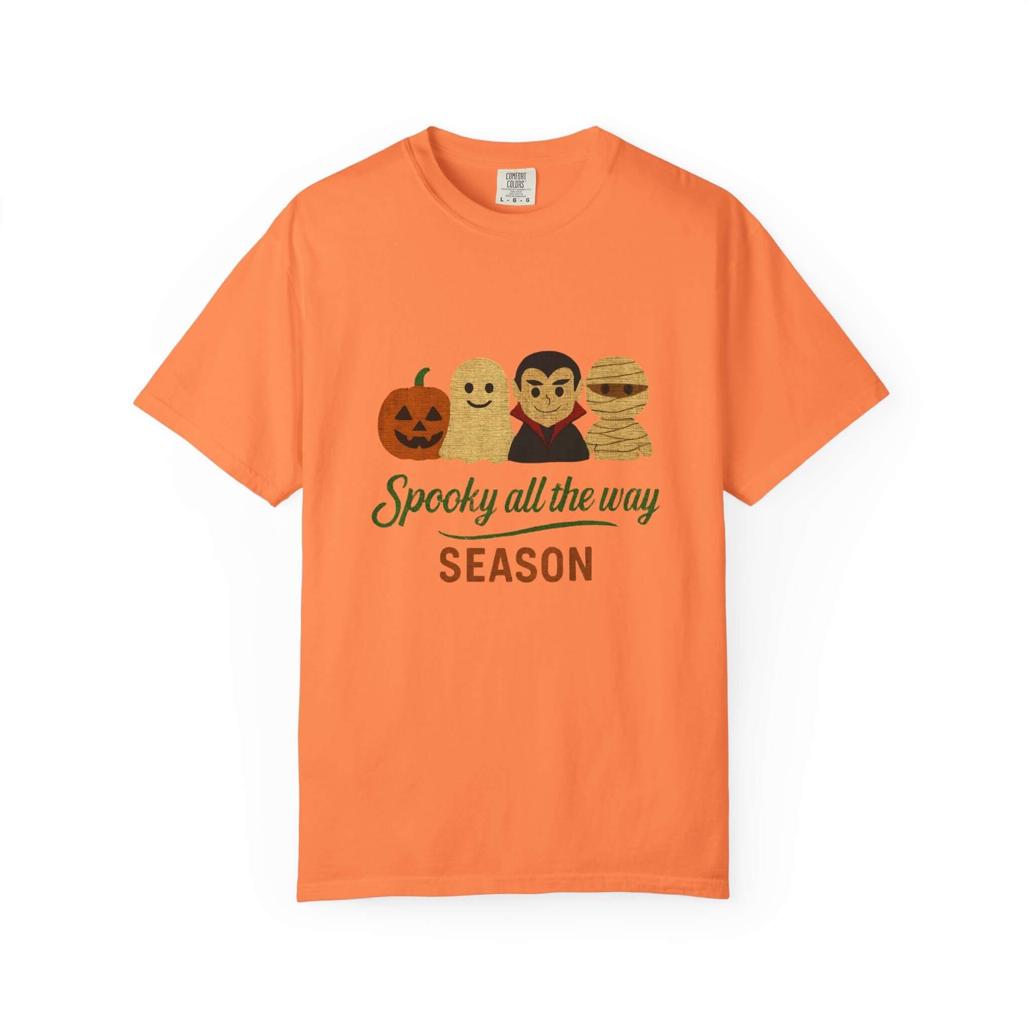 Spooky All The Way Halloween T-shirt, Pumpkin Ghost Shirt by PopCultureByDesign36