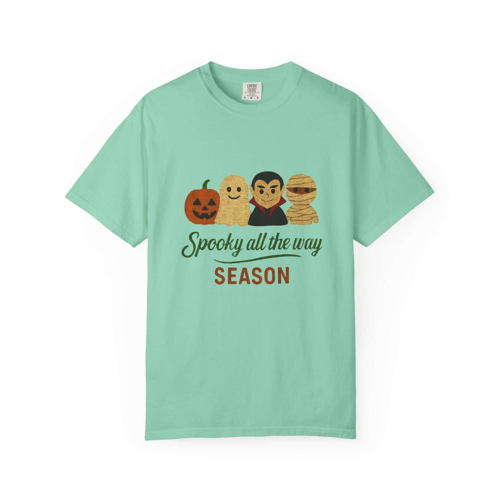 Spooky All The Way Halloween T-shirt, Pumpkin Ghost Shirt by PopCultureByDesign36