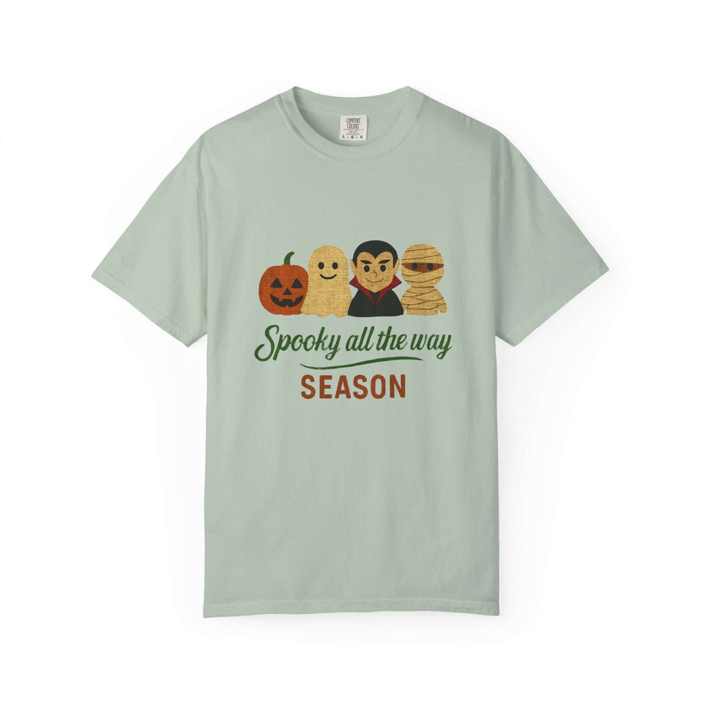 Spooky All The Way Halloween T-shirt, Pumpkin Ghost Shirt by PopCultureByDesign36