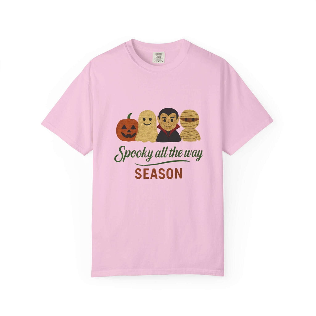 Spooky All The Way Halloween T-shirt, Pumpkin Ghost Shirt by PopCultureByDesign36