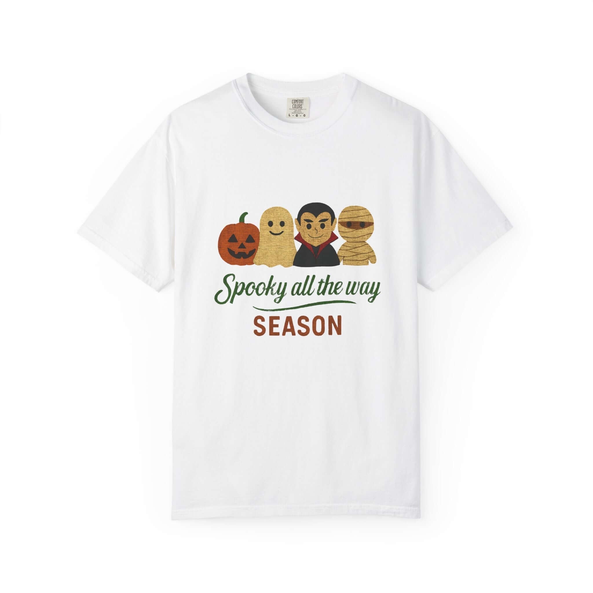 Spooky All The Way Halloween T-shirt, Pumpkin Ghost Shirt by PopCultureByDesign36