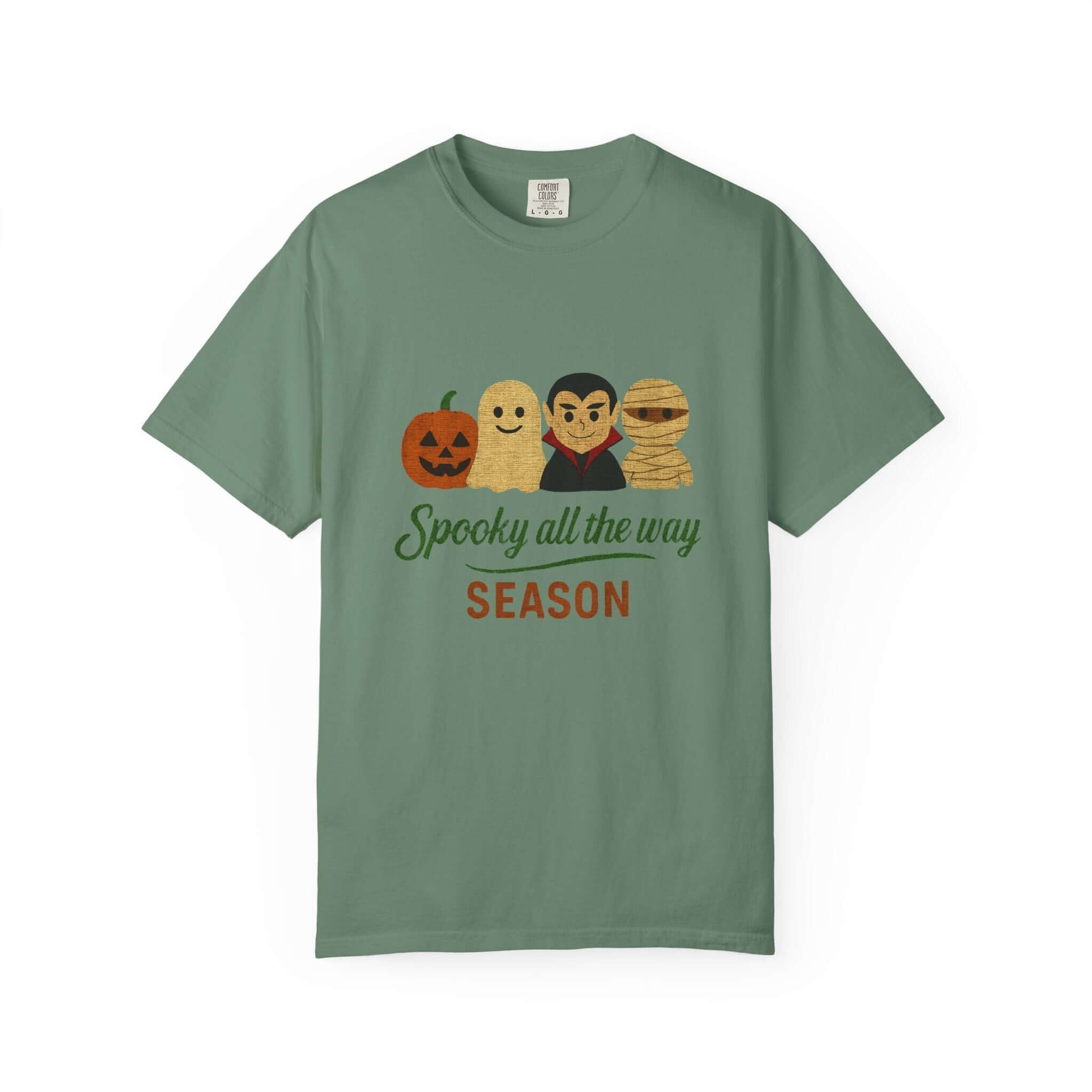 Spooky All The Way Halloween T-shirt, Pumpkin Ghost Shirt by PopCultureByDesign36