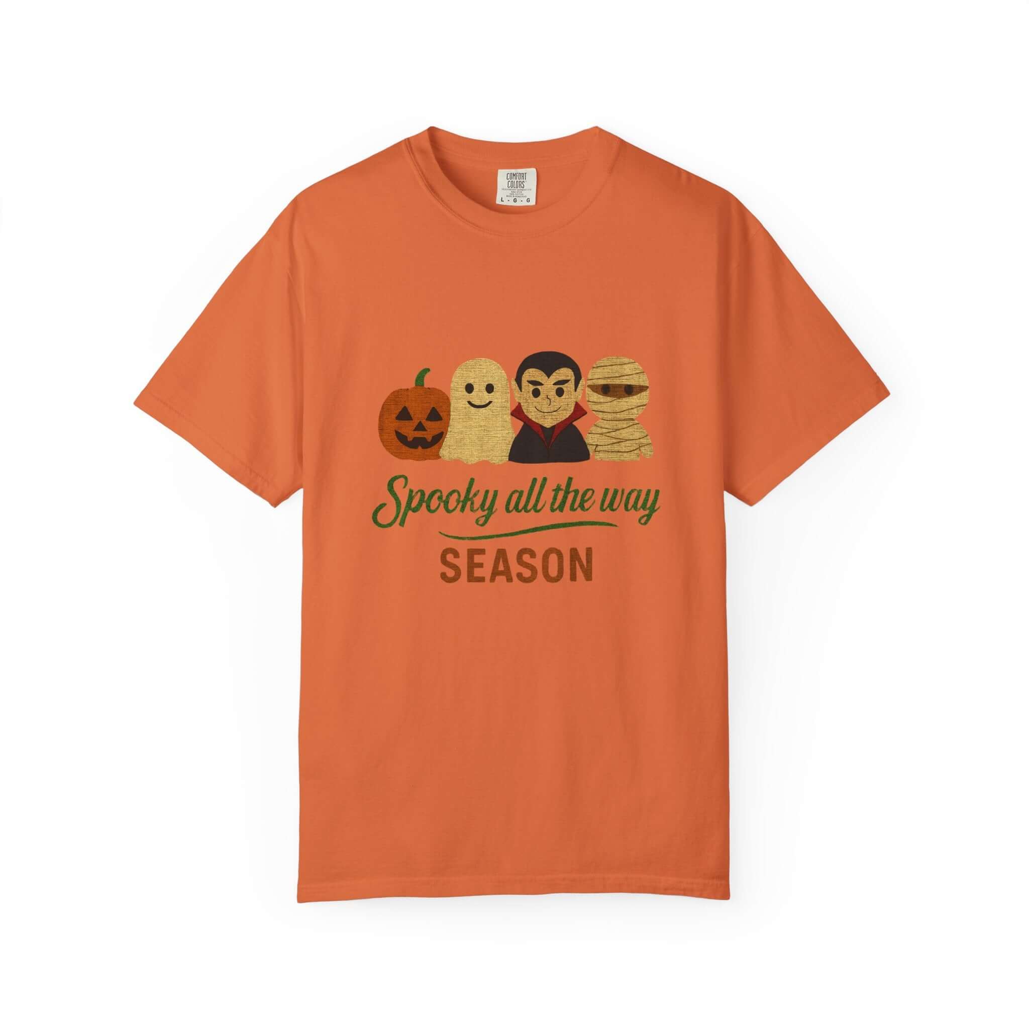Spooky All The Way Halloween T-shirt, Pumpkin Ghost Shirt by PopCultureByDesign36