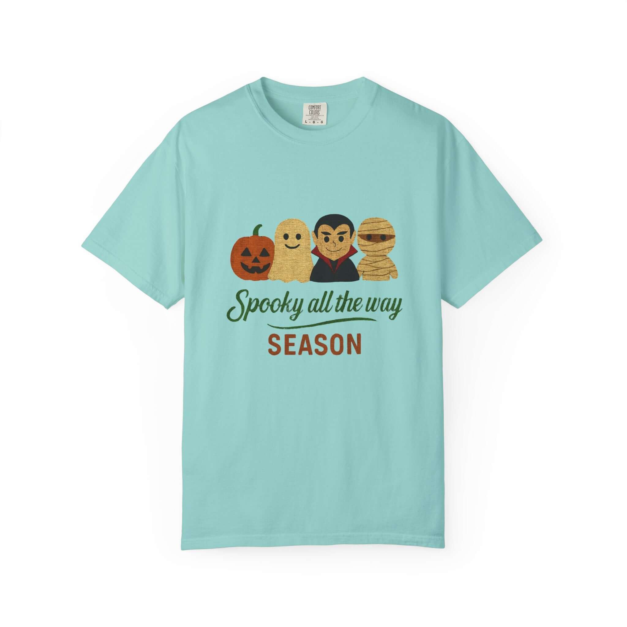 Spooky All The Way Halloween T-shirt, Pumpkin Ghost Shirt by PopCultureByDesign36