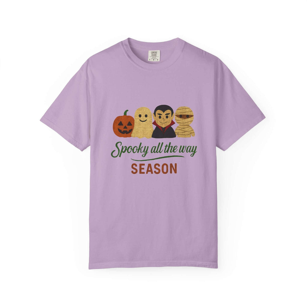 Spooky All The Way Halloween T-shirt, Pumpkin Ghost Shirt by PopCultureByDesign36
