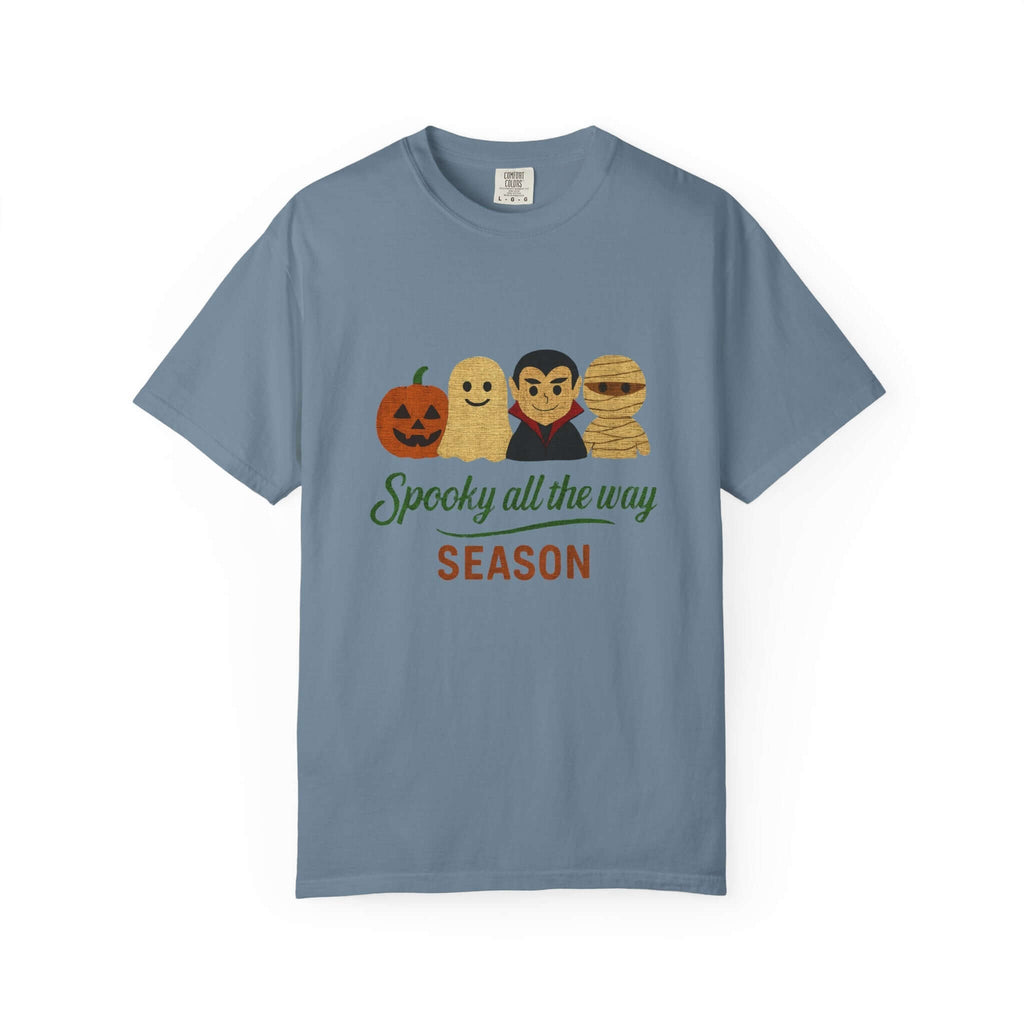 Spooky All The Way Halloween T-shirt, Pumpkin Ghost Shirt by PopCultureByDesign36