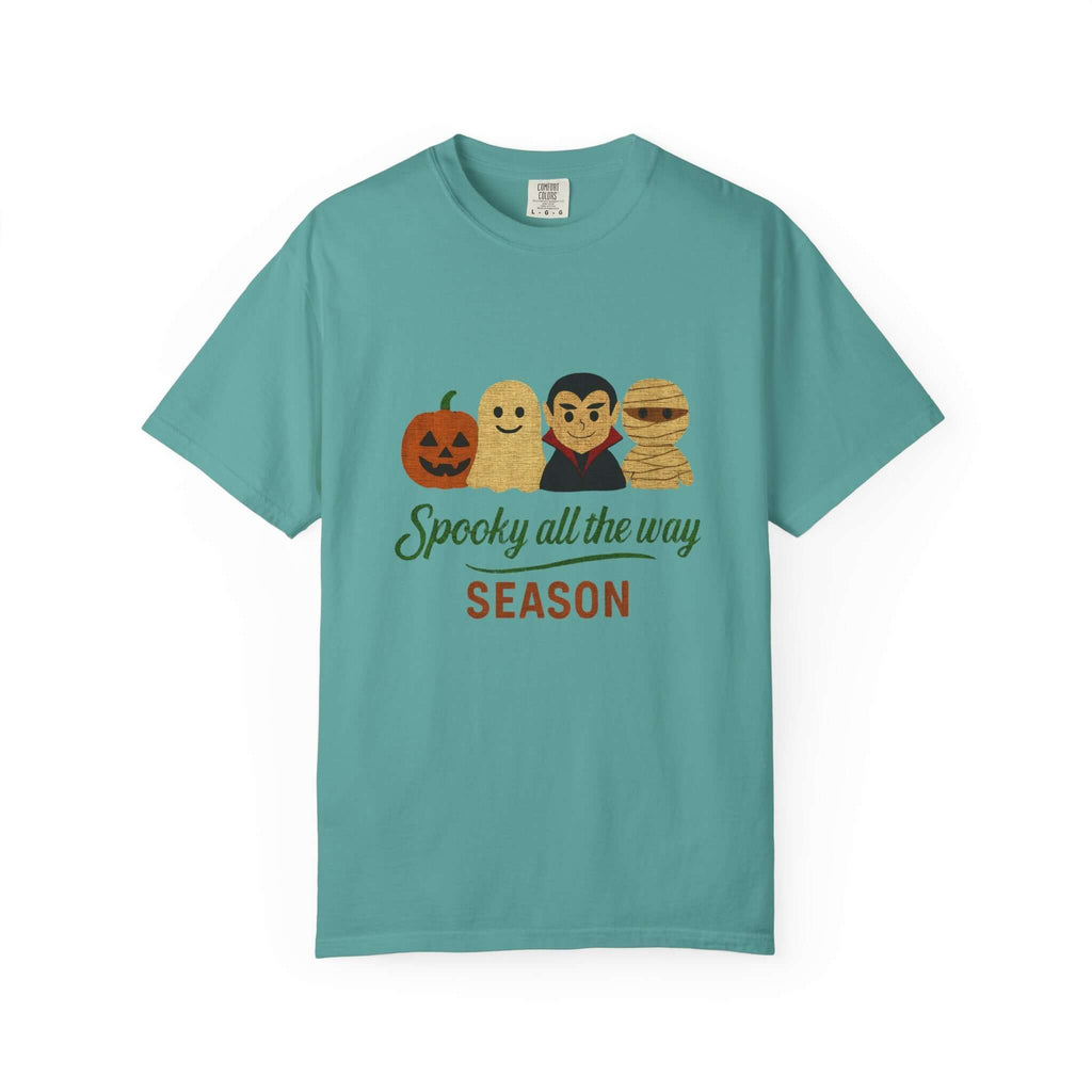 Spooky All The Way Halloween T-shirt, Pumpkin Ghost Shirt by PopCultureByDesign36