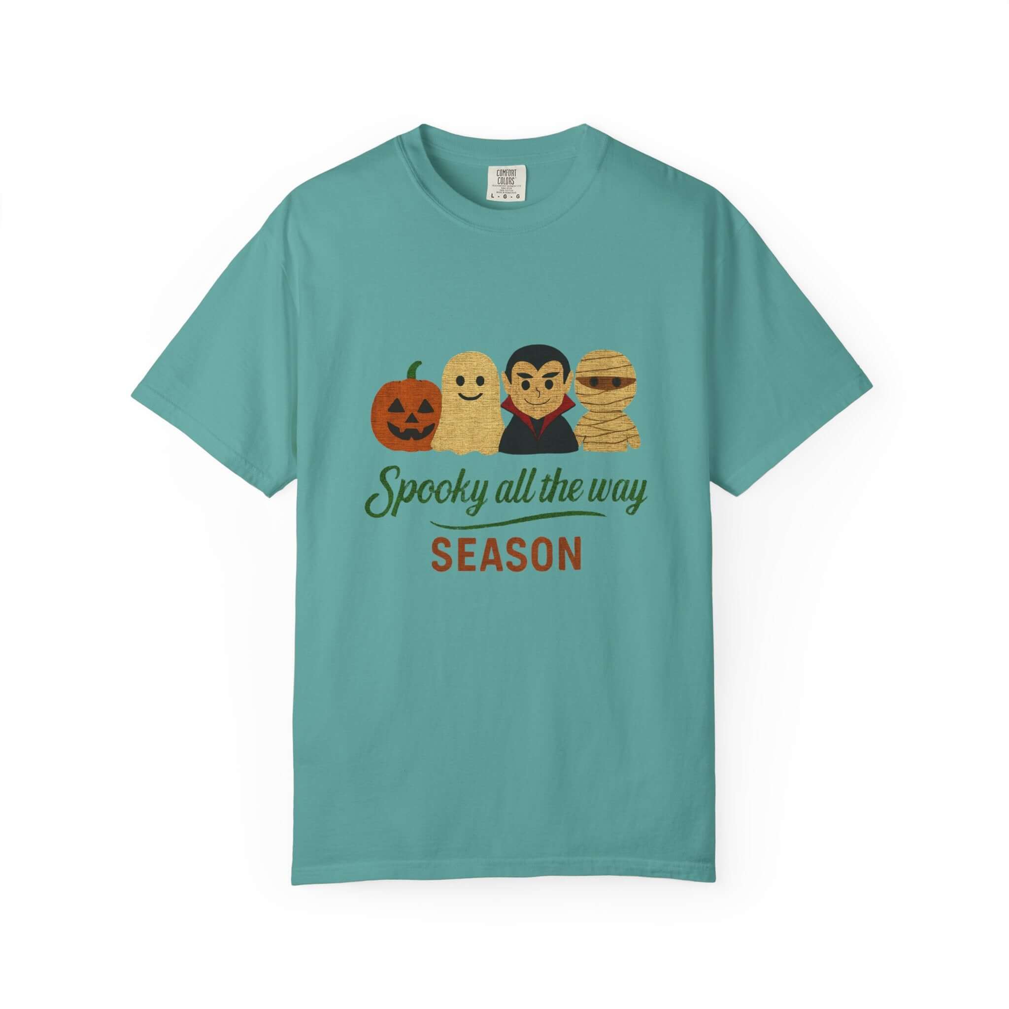 Spooky All The Way Halloween T-shirt, Pumpkin Ghost Shirt by PopCultureByDesign36