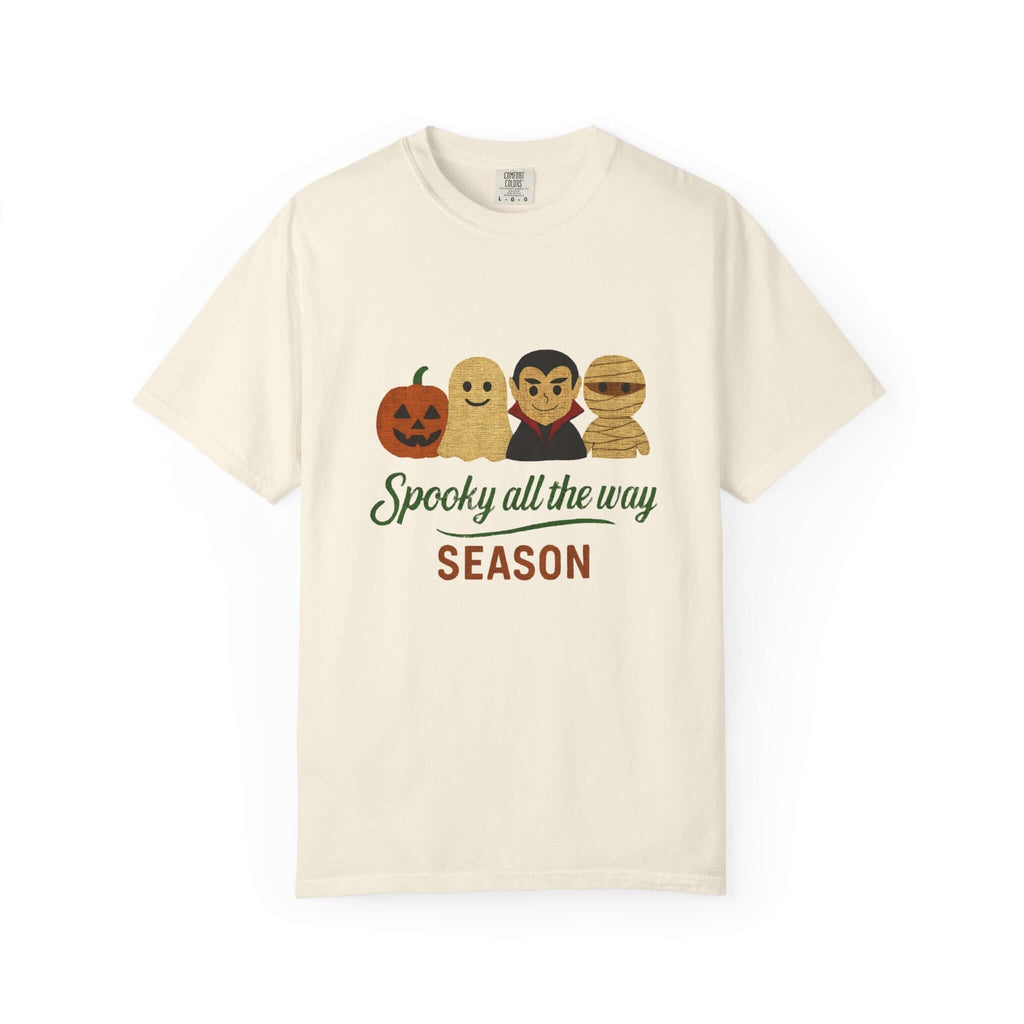 Spooky All The Way Halloween T-shirt, Pumpkin Ghost Shirt by PopCultureByDesign36