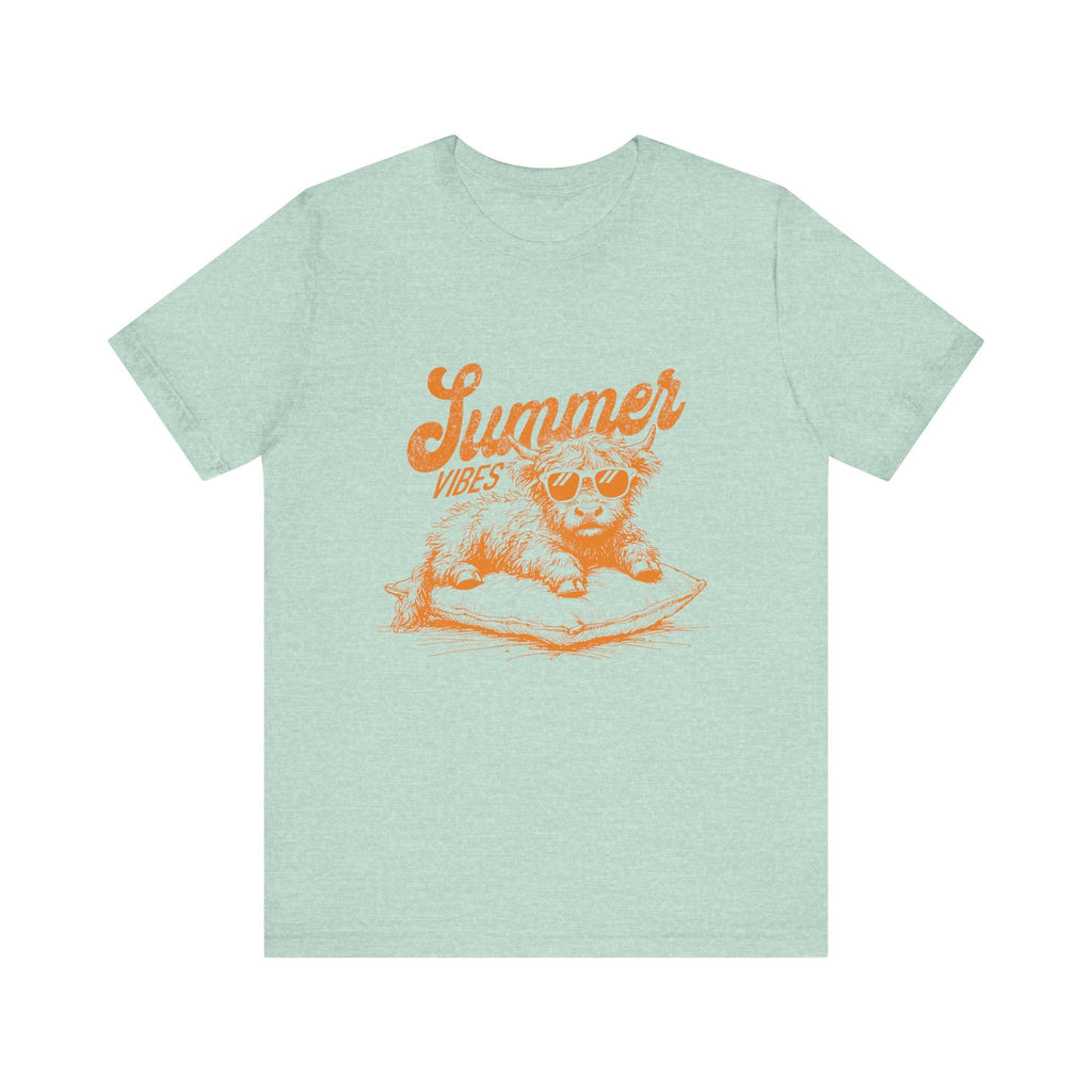 Summer Vibes Highland Cow Shirt, Western Shirt, Cow Shirt by PopCultureByDesign36