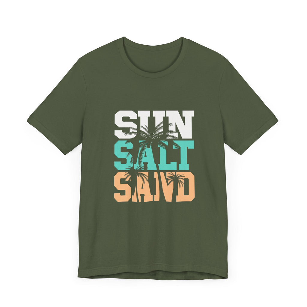 Sun Salt Sand Beach Shirt, Summer Ocean Vacation T-Shirt by PopCultureByDesign36