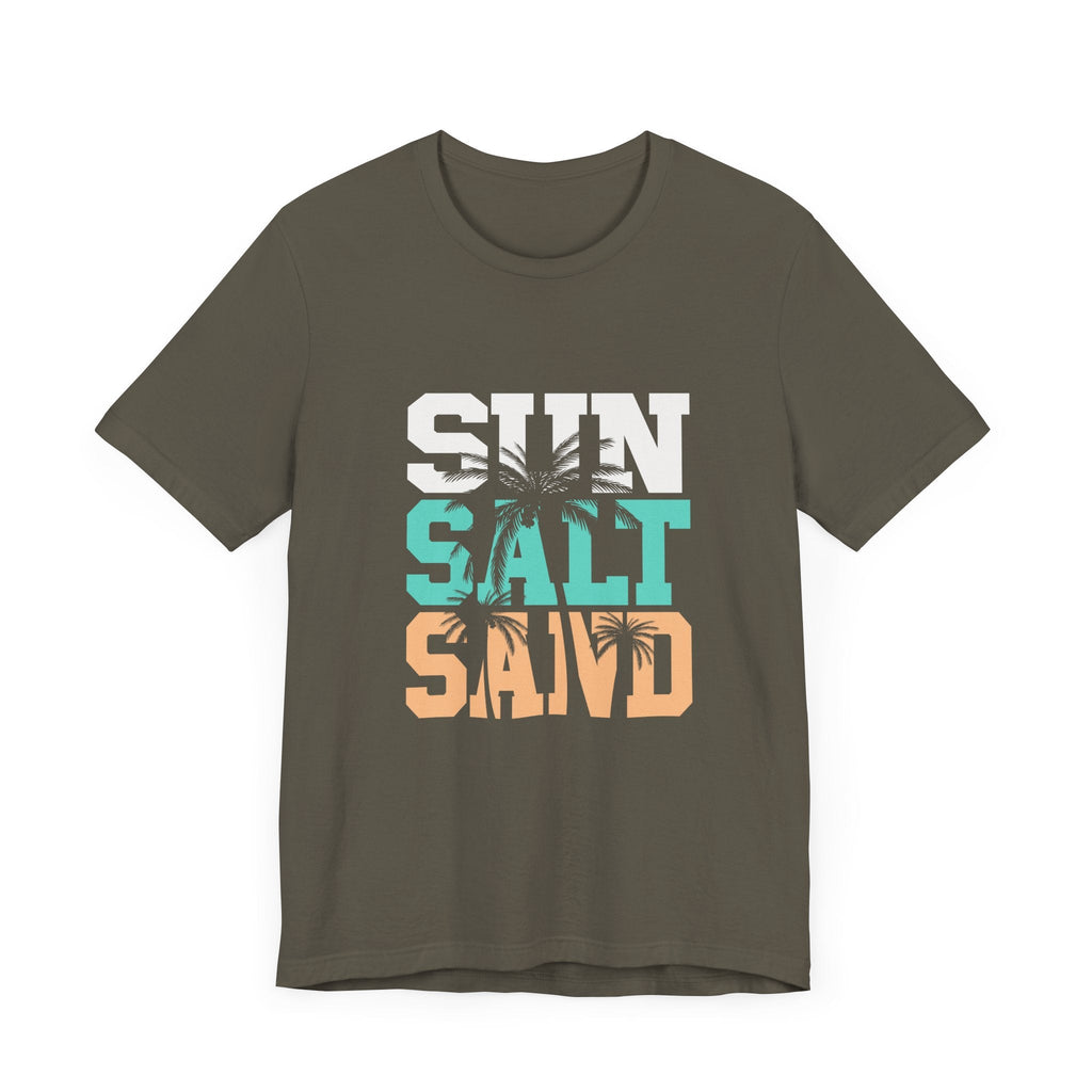Sun Salt Sand Beach Shirt, Summer Ocean Vacation T-Shirt by PopCultureByDesign36