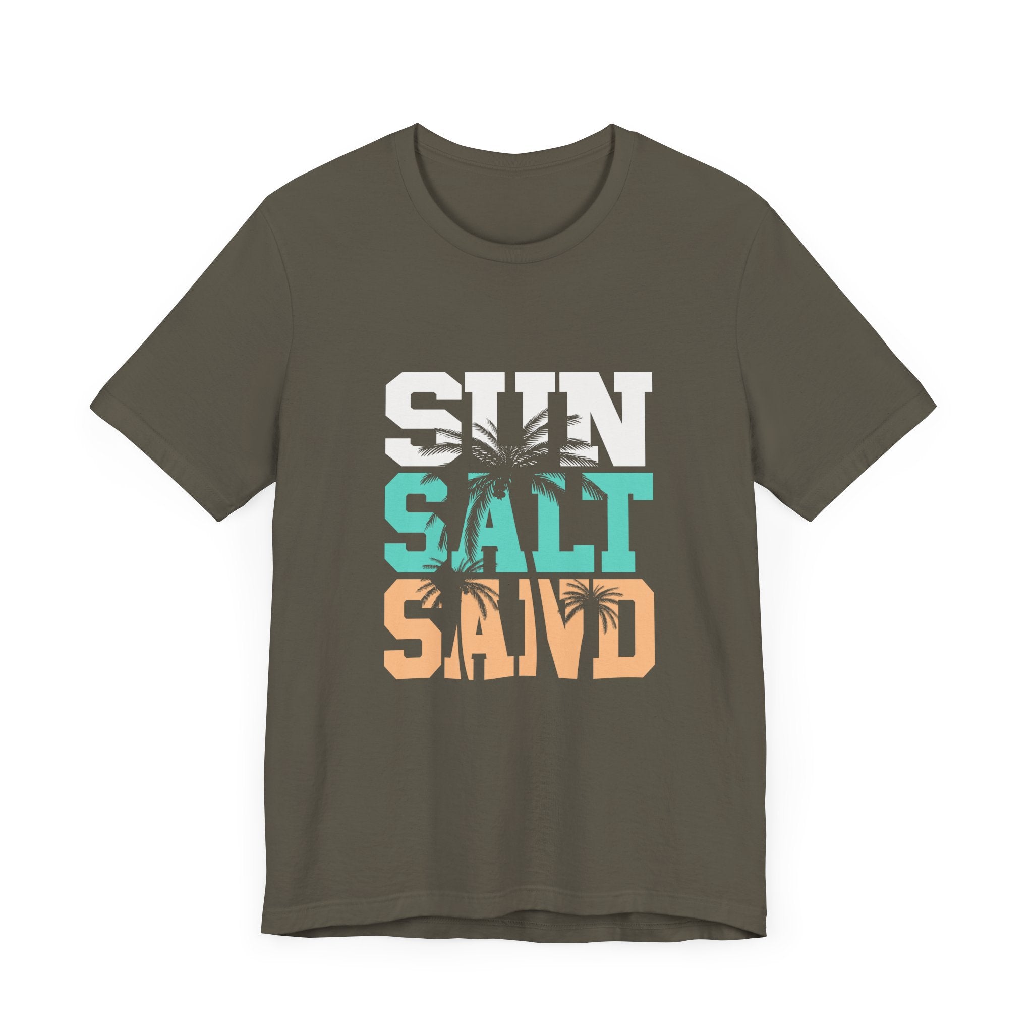 Sun Salt Sand Beach Shirt, Summer Ocean Vacation T-Shirt by PopCultureByDesign36
