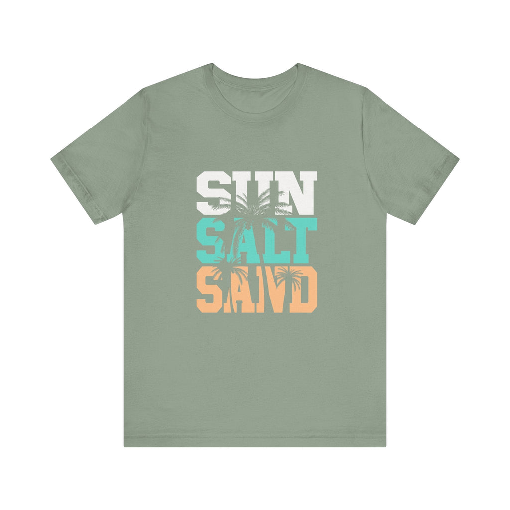 Sun Salt Sand Beach Shirt, Summer Ocean Vacation T-Shirt by PopCultureByDesign36