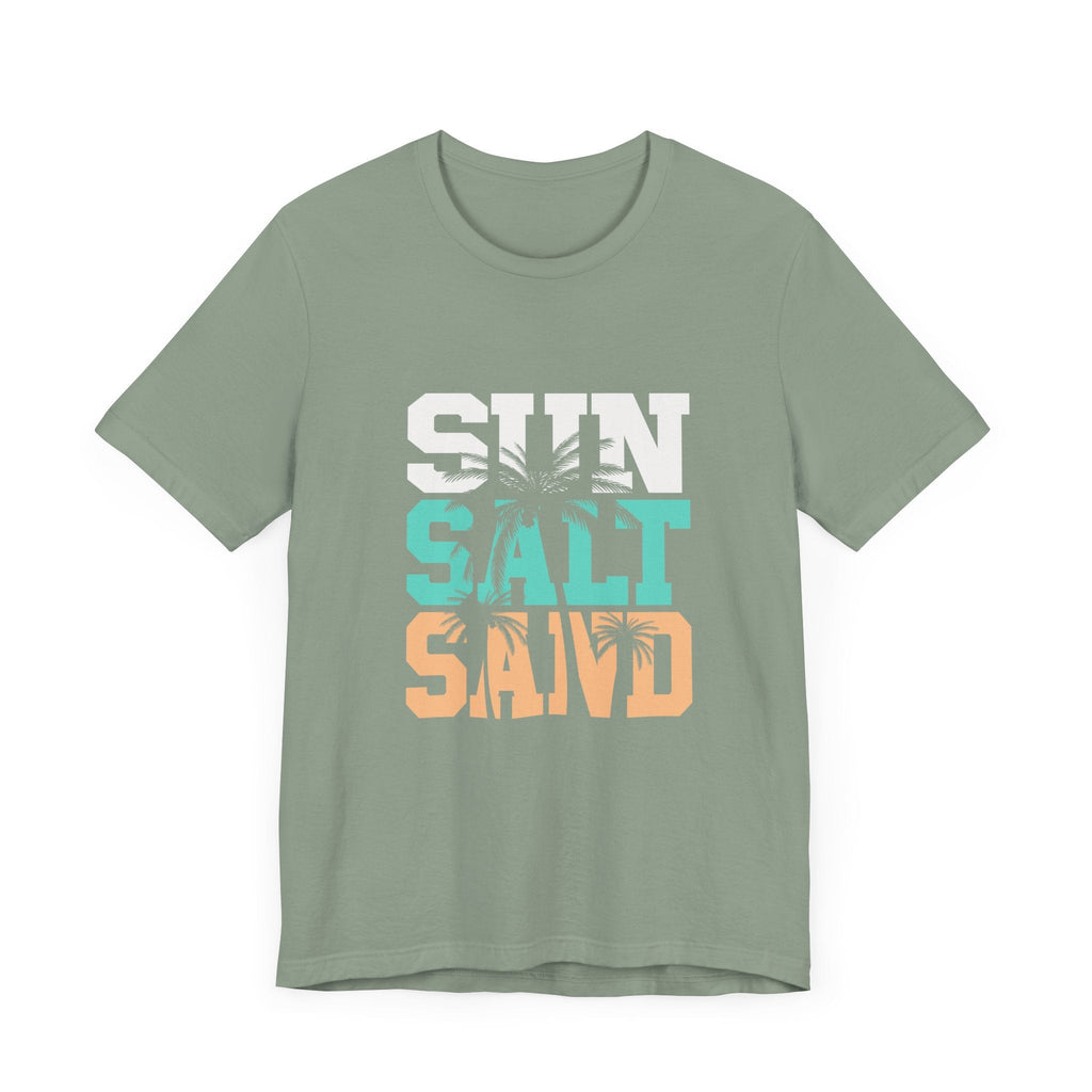 Sun Salt Sand Beach Shirt, Summer Ocean Vacation T-Shirt by PopCultureByDesign36