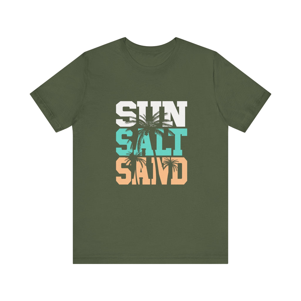 Sun Salt Sand Beach Shirt, Summer Ocean Vacation T-Shirt by PopCultureByDesign36