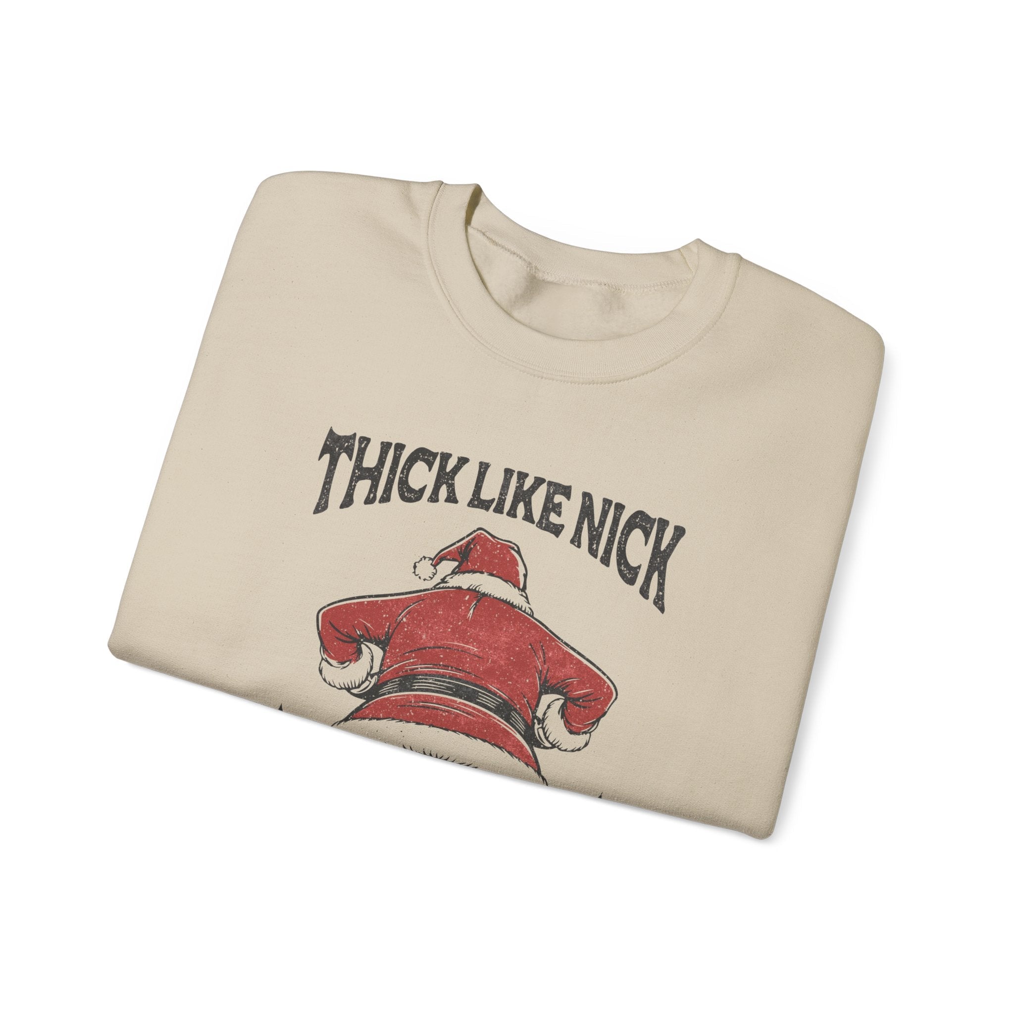 Thick like Nick Christmas Shirt, Funny santa sweatshirt by PopCultureByDesign36
