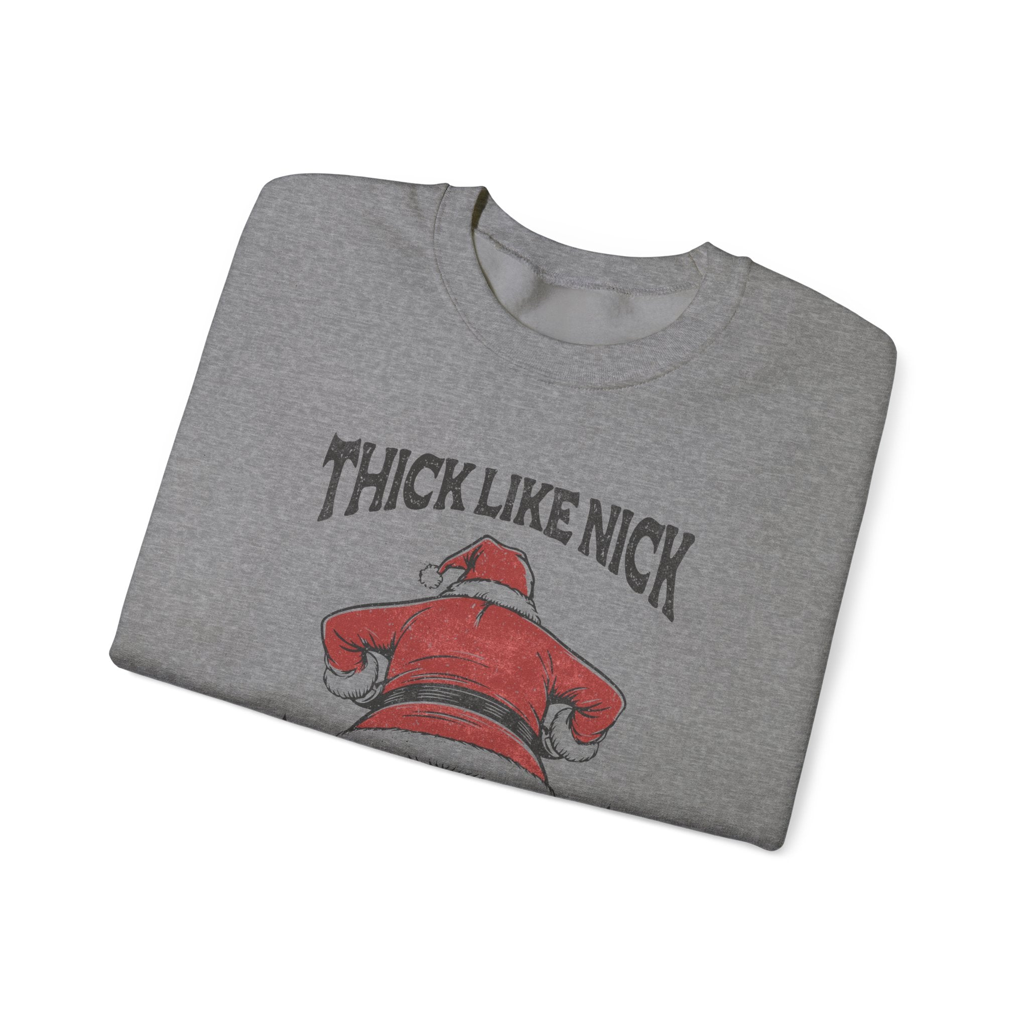 Thick like Nick Christmas Shirt, Funny santa sweatshirt by PopCultureByDesign36