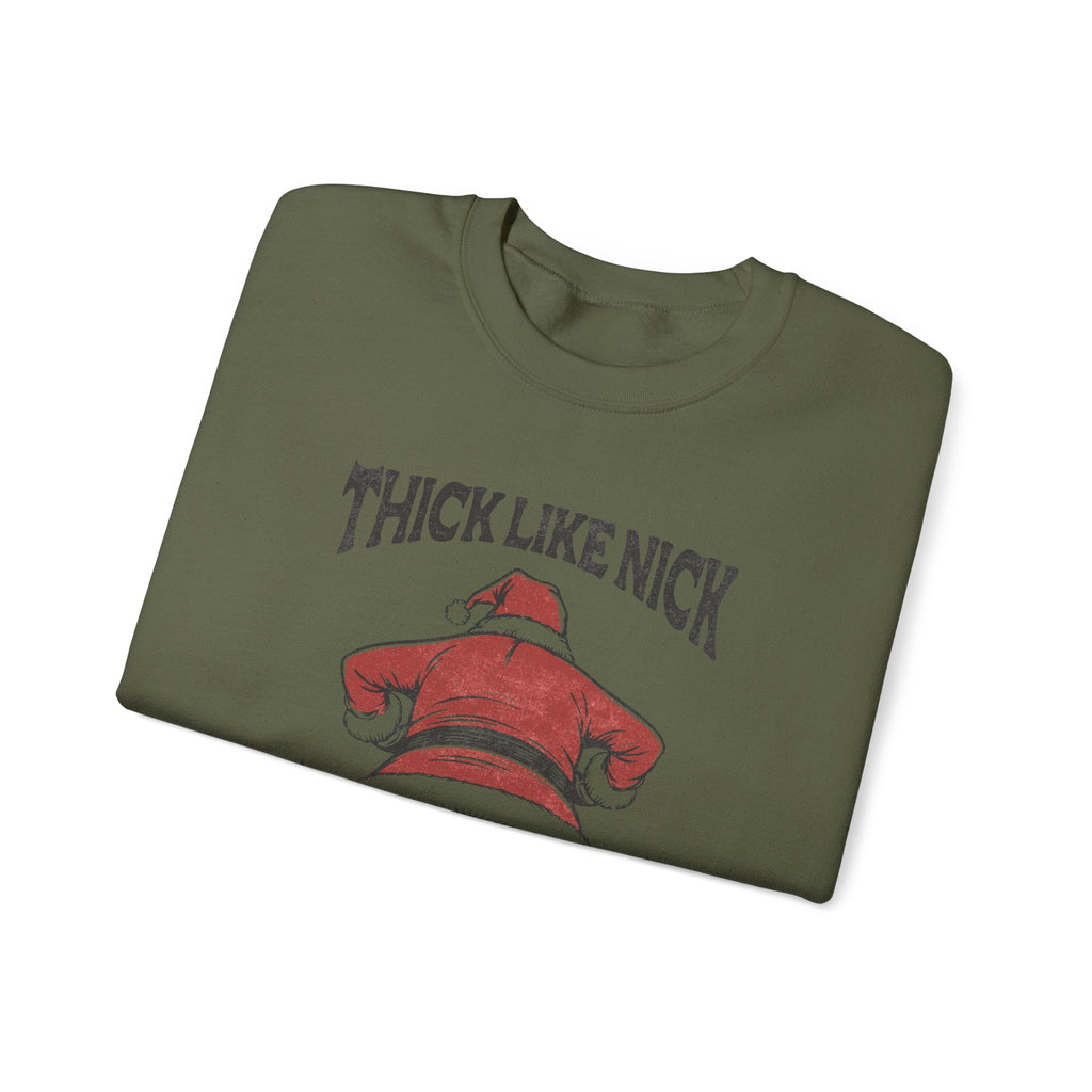 Thick like Nick Christmas Shirt, Funny santa sweatshirt by PopCultureByDesign36