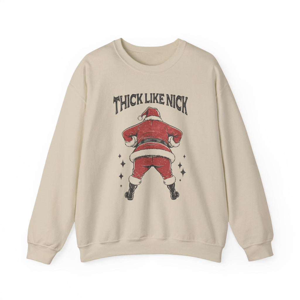 Thick like Nick Christmas Shirt, Funny santa sweatshirt by PopCultureByDesign36