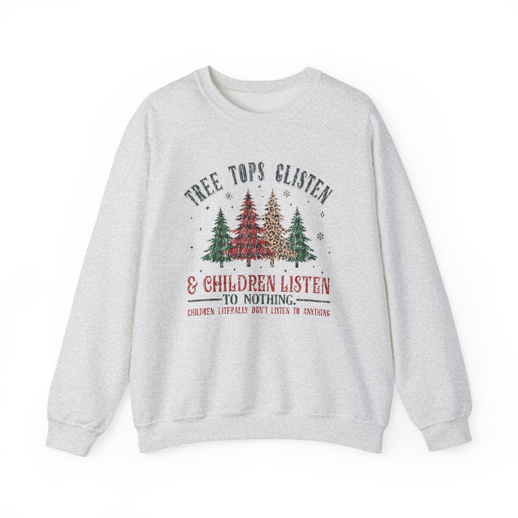 Tree Tops Glisten Sweatshirt, Christmas Sweatshirt by PopCultureByDesign36
